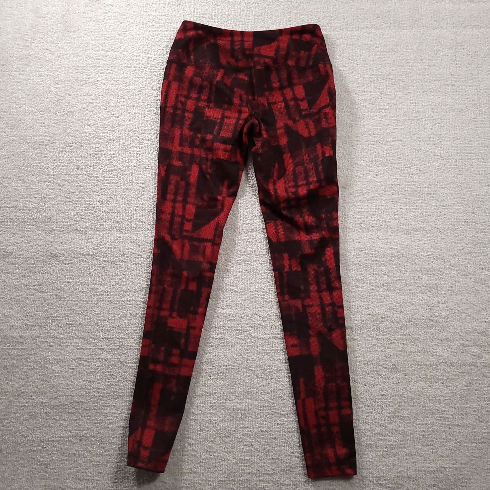 Vintage Cato Active Pants Leggings Red Black Heartthrob Size XS Womens Size 26" / US 2 / IT 38 - 7 Thumbnail