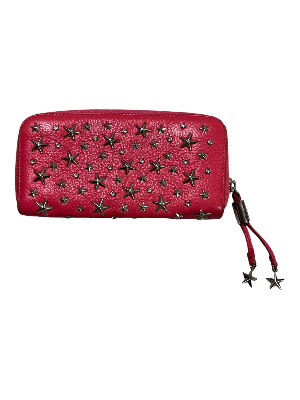 Genuine Leather × Jimmy Choo Auth. Jimmy Choo Filipa Star Studded Leather Long Wallets Size ONE SIZE - 2 Thumbnail