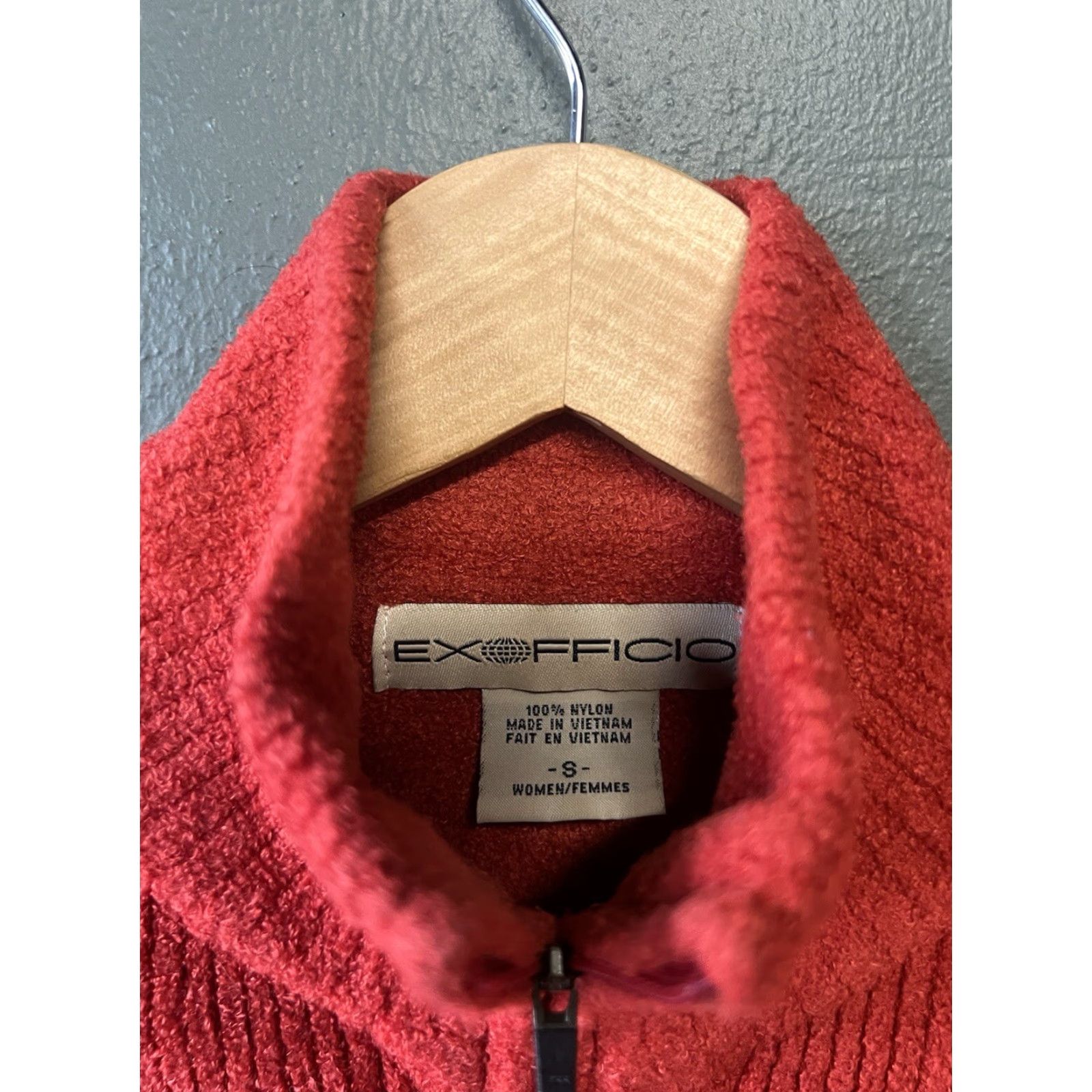 ExOfficio Exofficio Sweatshirt Red Nylon Full Zip Mock Neck Women S Small Activewear Pullover Long Sleeve Zip Size S / US 4 / IT 40 - 3 Thumbnail