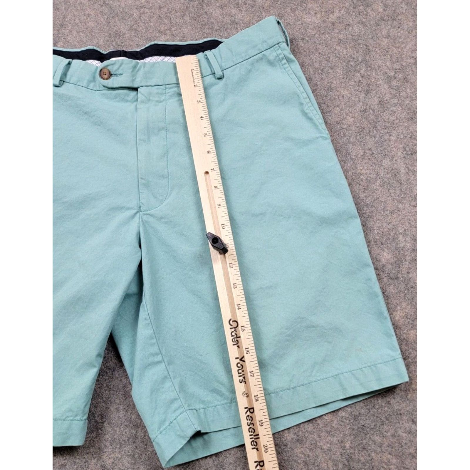 Peter Millar Peter Millar Shorts Mens 36 Blue Green Golf Chino Flat Front Pima Cotton Preppy Size US 36 / EU 52 - 7 Thumbnail