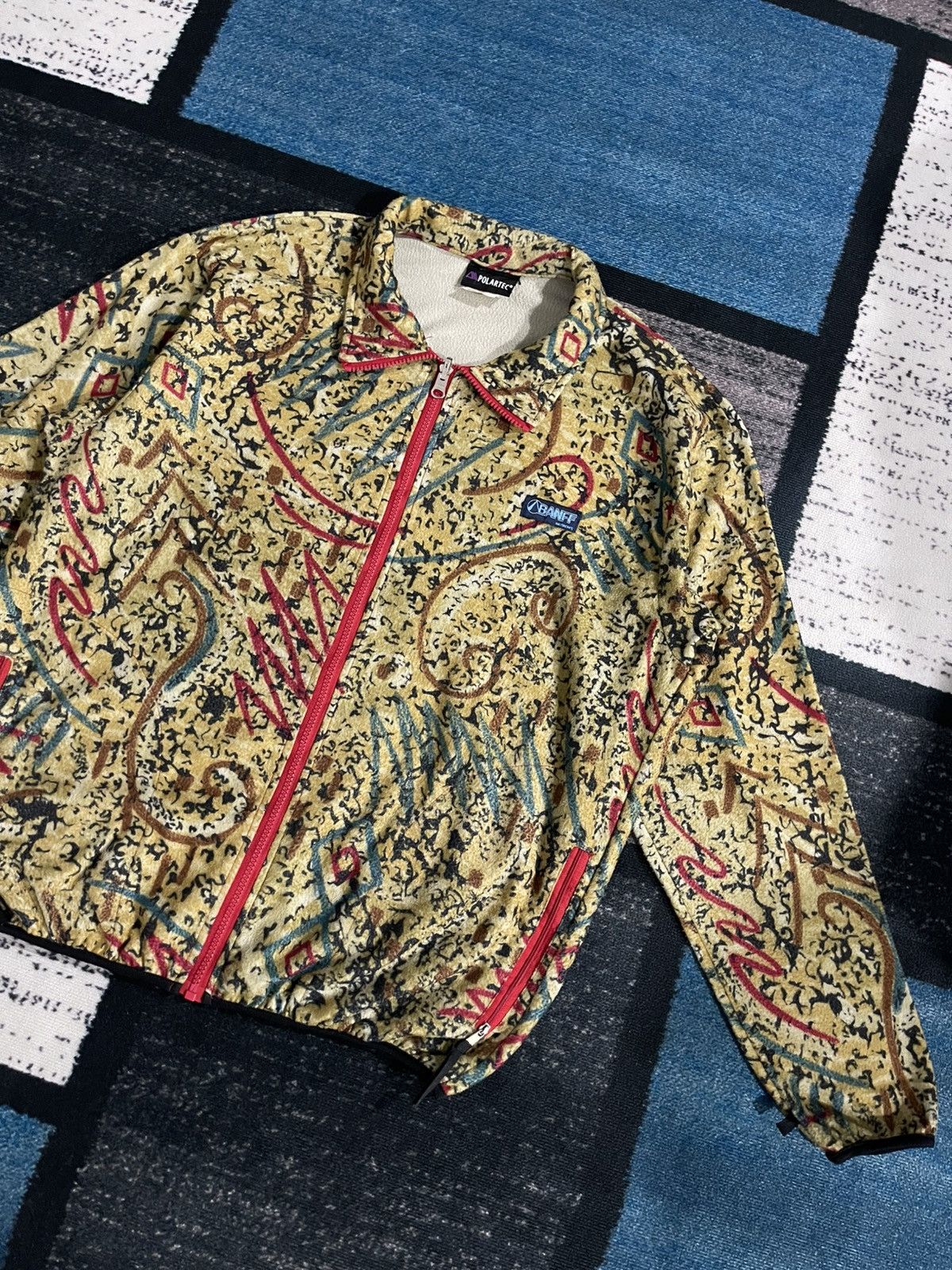 Polartec × Vintage Vintage Banff Design Polartec Wool Jacket Size US L / EU 52-54 / 3 - 3 Thumbnail