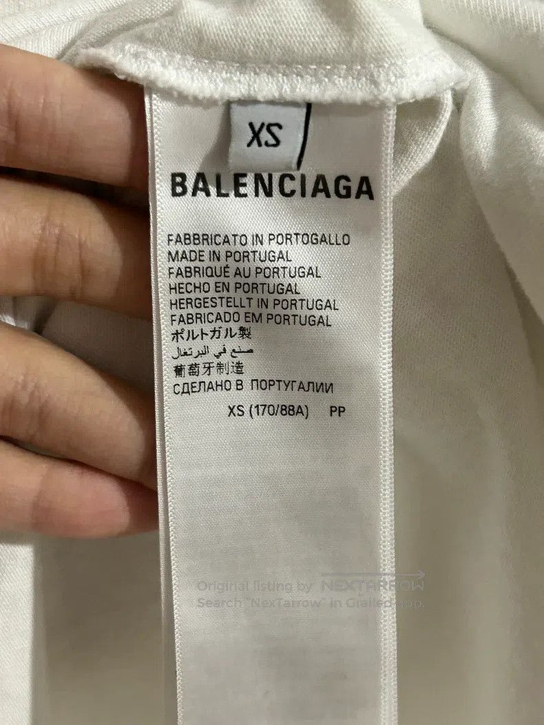 Balenciaga Balenciaga White Logo Embroidered Short Sleeve T-Shirt Size US XS / EU 42 / 0 - 4 Thumbnail