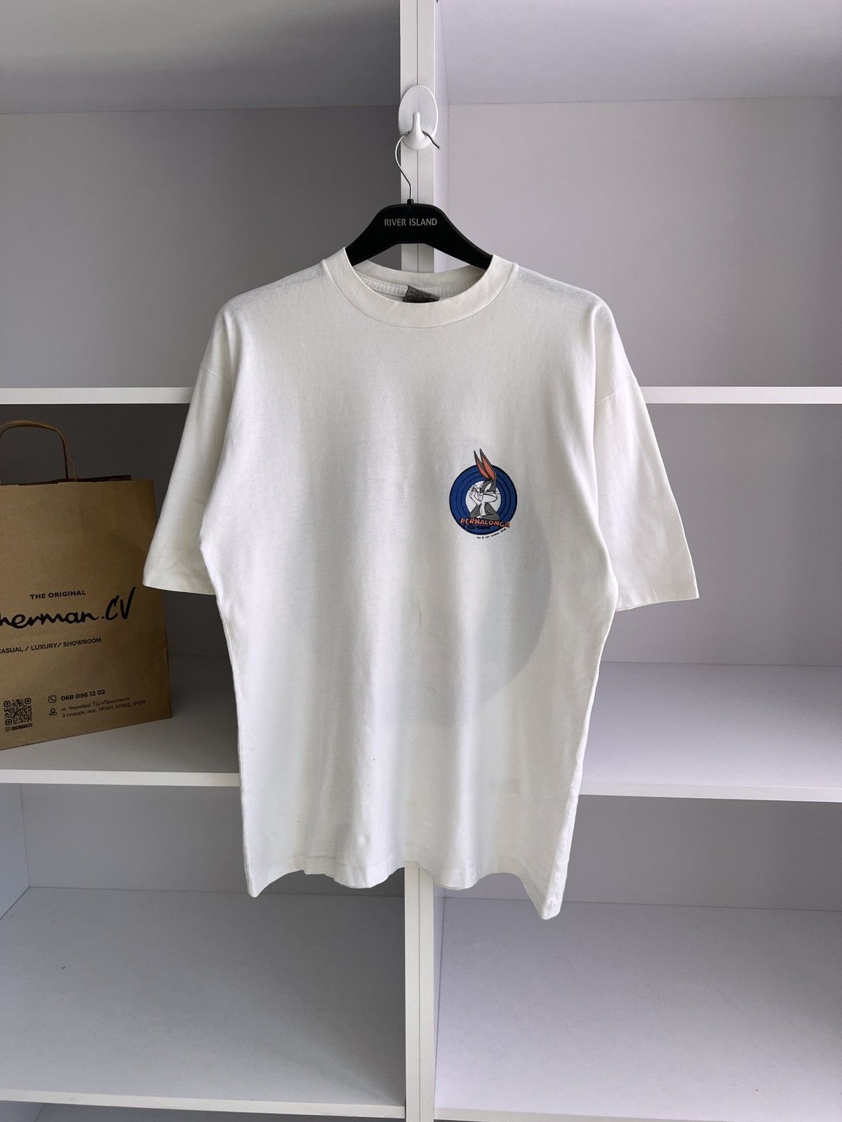 Band Tees × Vintage × Warner Bros Vintage Warner Bros Big logo 1993 Tee Size US M / EU 48-50 / 2 - 2 Thumbnail