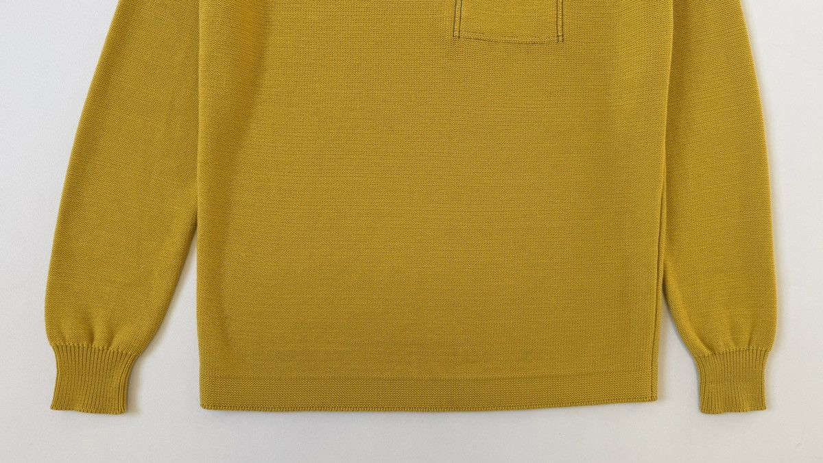Maison Margiela Sample Mustard Cotton Textured Knit Sweater Size US M / EU 48-50 / 2 - 10 Thumbnail