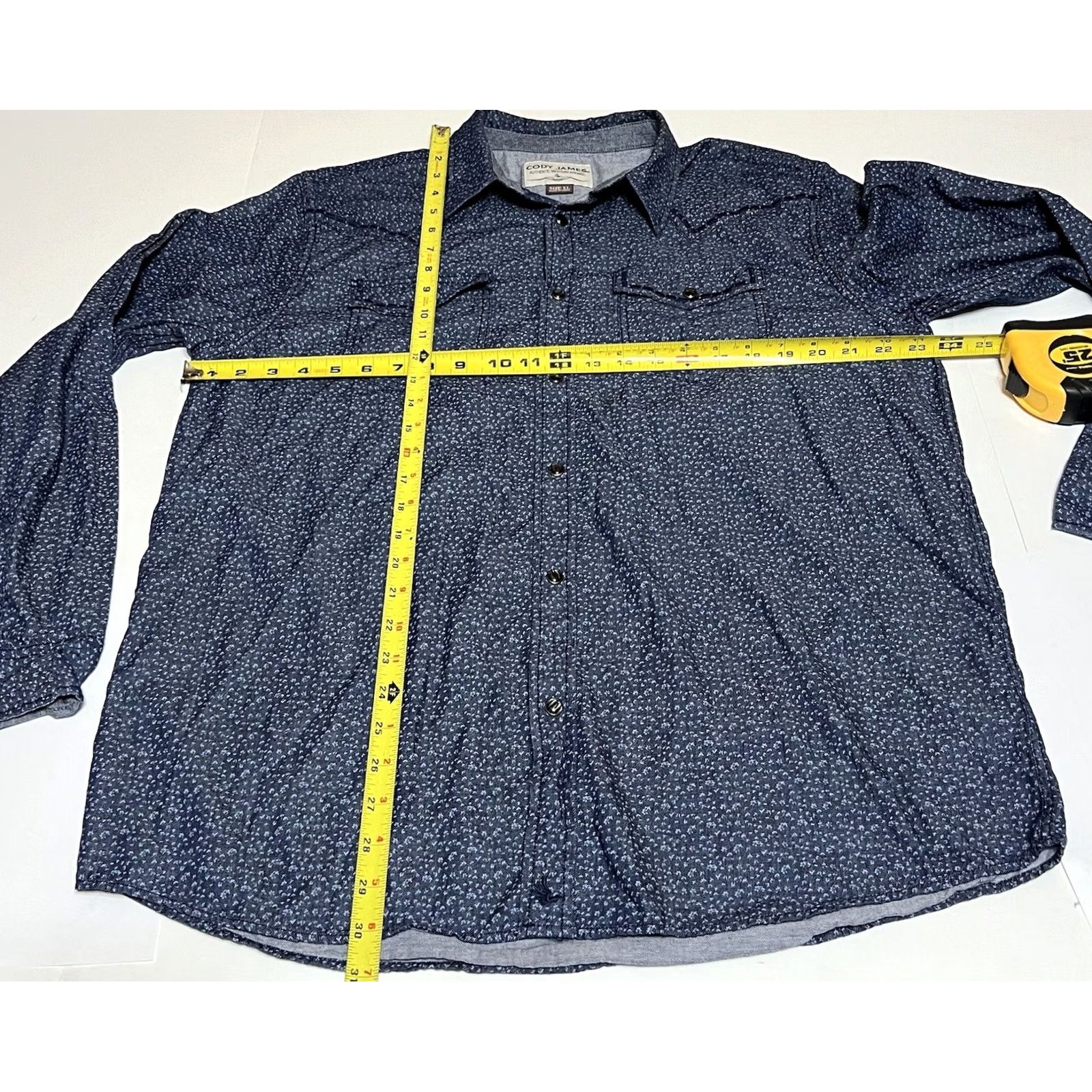 Cody James Cody James Pearl Snap Shirt Men XL Blue Long Sleeve Western Rodeo Shirt Size US XL / EU 56 / 4 - 5 Thumbnail