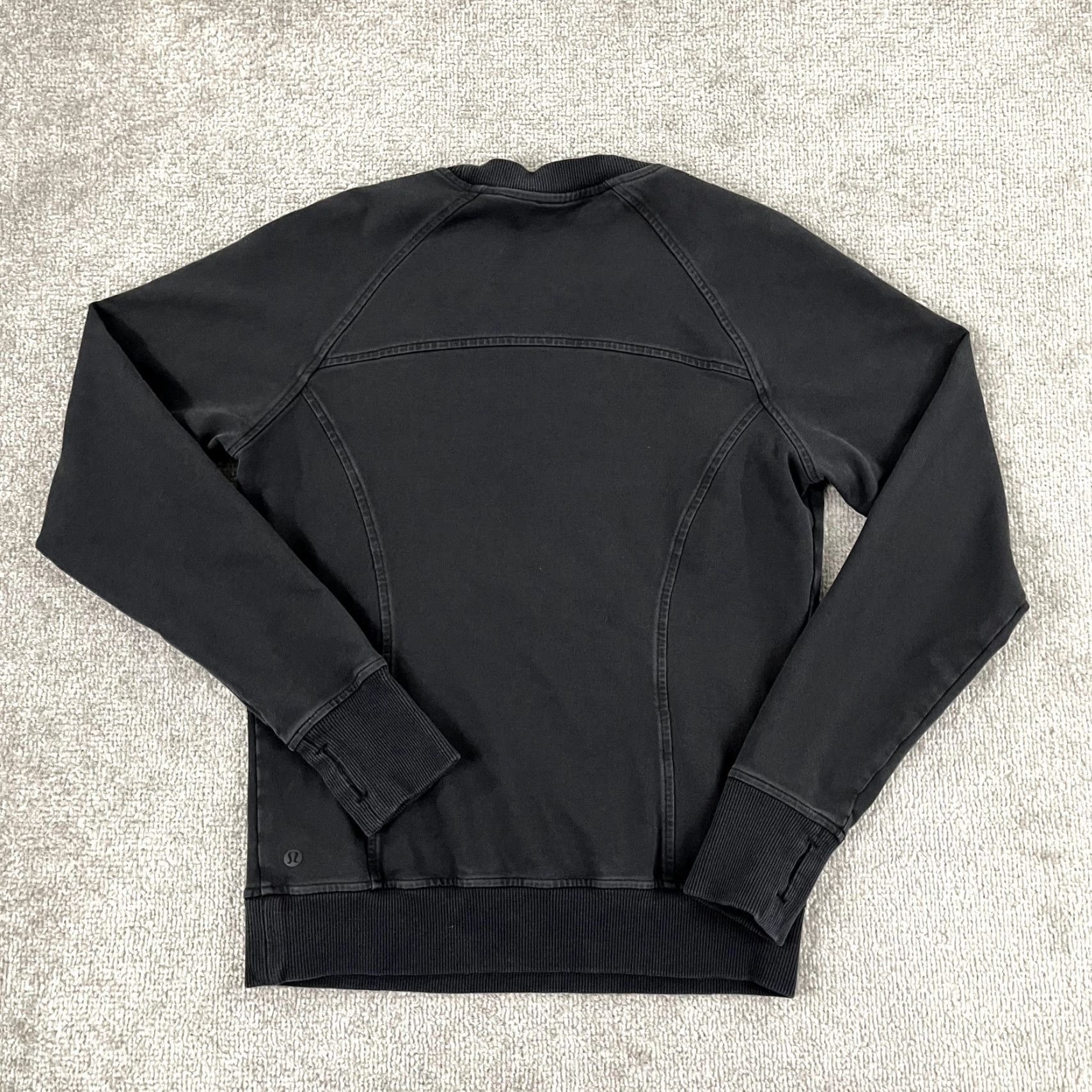 Lululemon LULULEMON Sweatshirt Womens Size 4 Faded Black Scuba Crew Neck Kangaroo Terry Shirt Womens Regular Black 90s? Size S / US 4 / IT 40 - 2 Thumbnail
