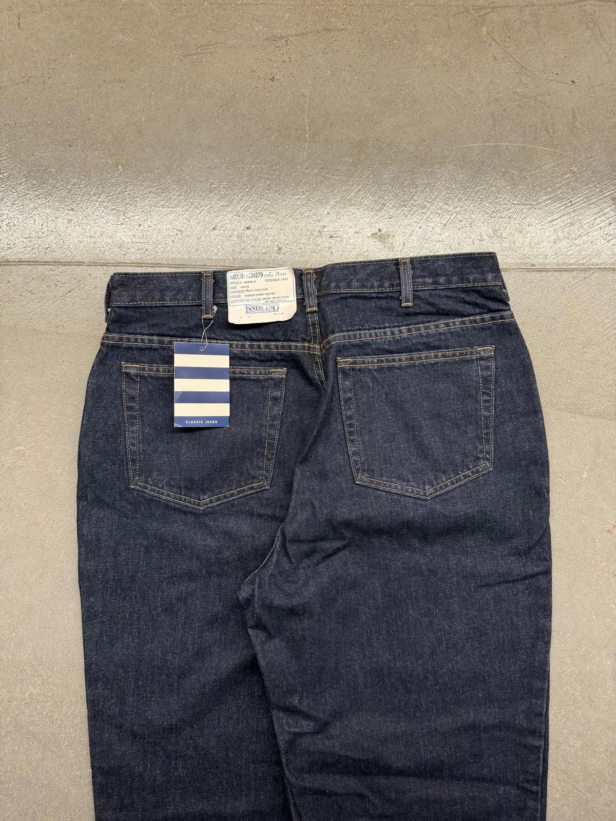 Lands' End Vintage 90s Land's End Relaxed Fit Indigo Womens Jeans NWT Size US 34 / EU 50 - 4 Thumbnail
