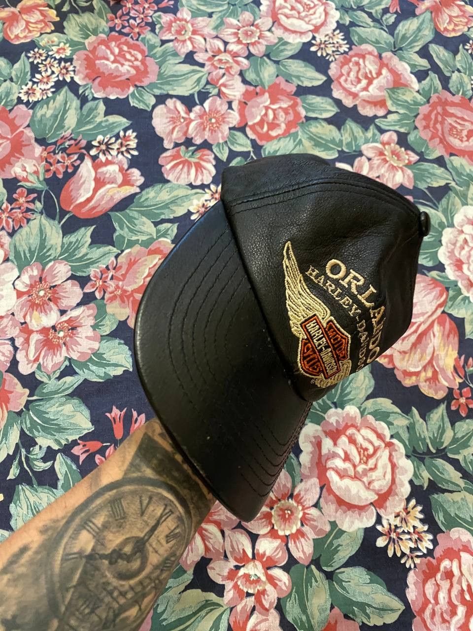 Harley Davidson Hats Vintage Harley Davidson Cap Y2K big logo streetwear Size ONE SIZE - 5 Thumbnail