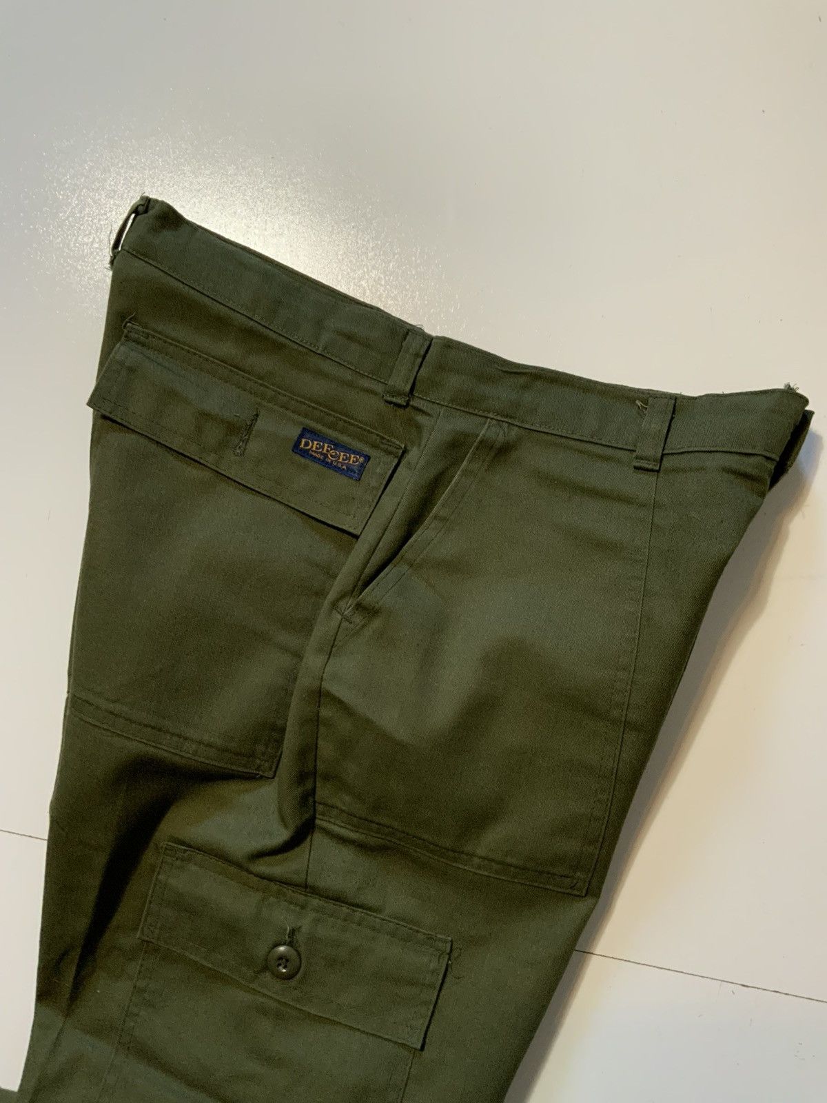 Vintage Vintage 70s Dee Cee Army Olive Green Cargo Wide Leg Pants Size US 32 / EU 48 - 5 Thumbnail