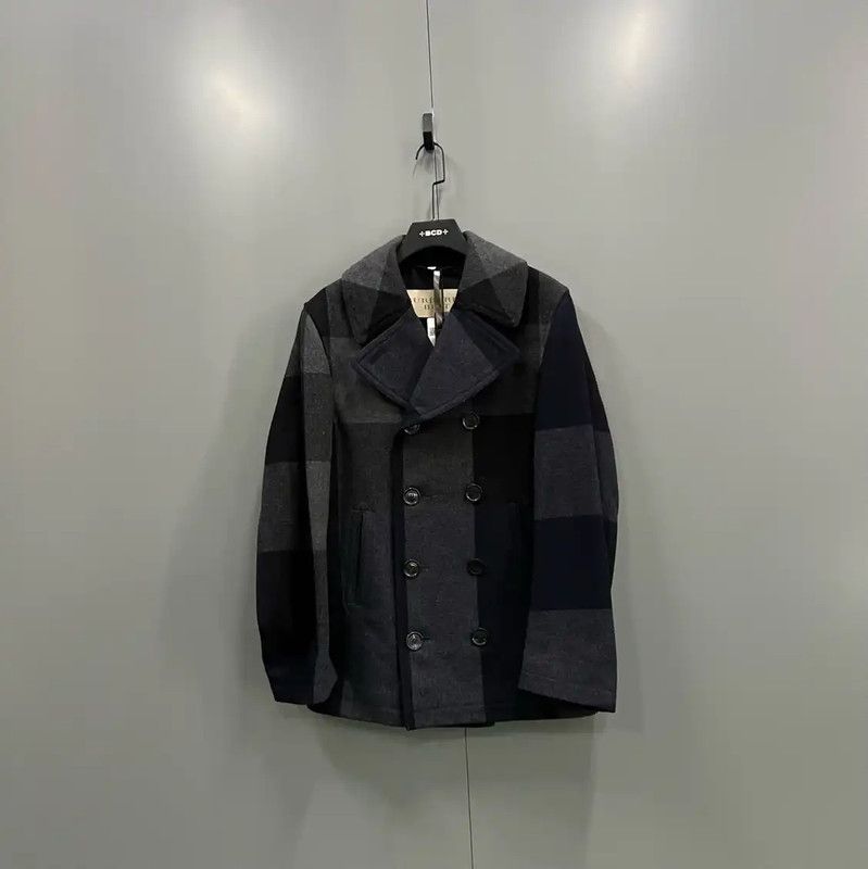 Burberry L Size Multi-Color Cotton Plaid Jacket
