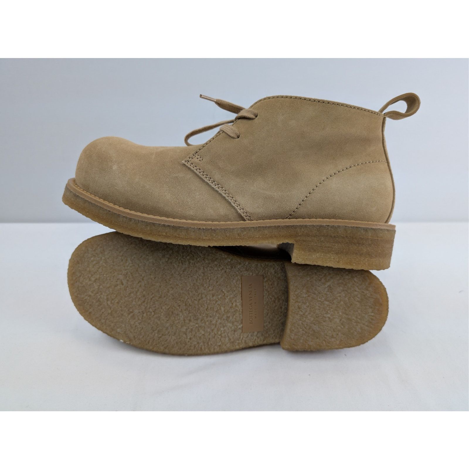Bottega Veneta o1rshd1 Deep NuBuck Helium Ankle Boot in Camel Size US 10 / EU 43 - 12 Thumbnail