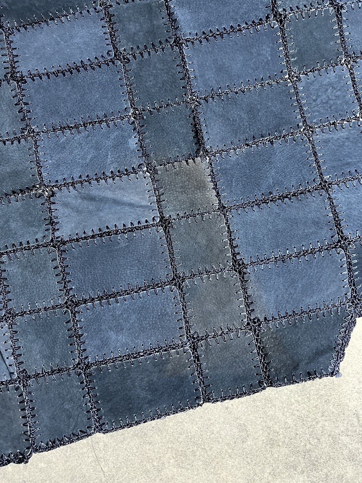 Japanese Brand Vintage Patchwork Faded Suede Rick Owens Style Y2K Vest Size L / US 10 / IT 46 - 8 Thumbnail