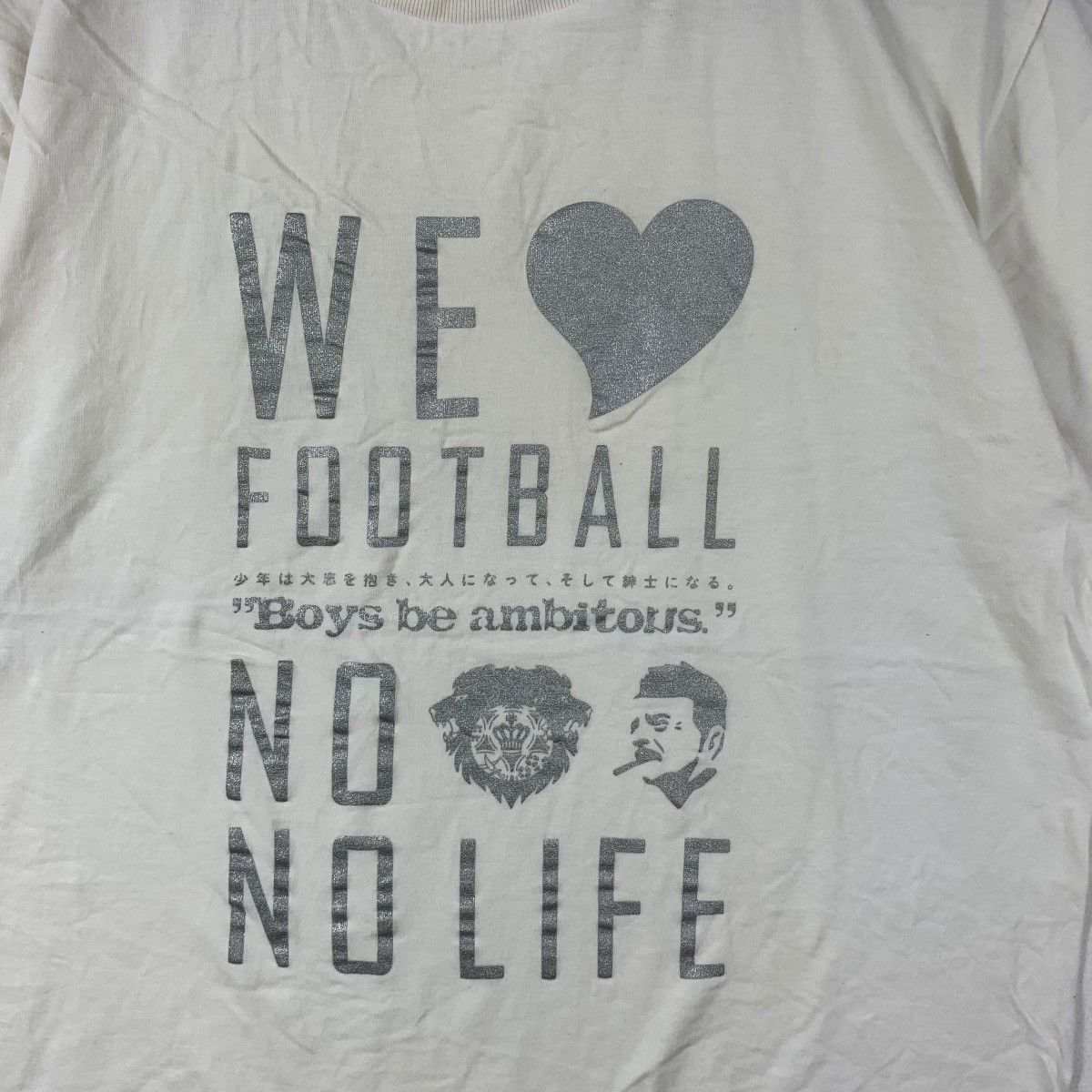 Vintage Vintage WE LOVE FOOTBALL Japan League Soccer Tee Shirt Top Size US M / EU 48-50 / 2 - 4 Thumbnail
