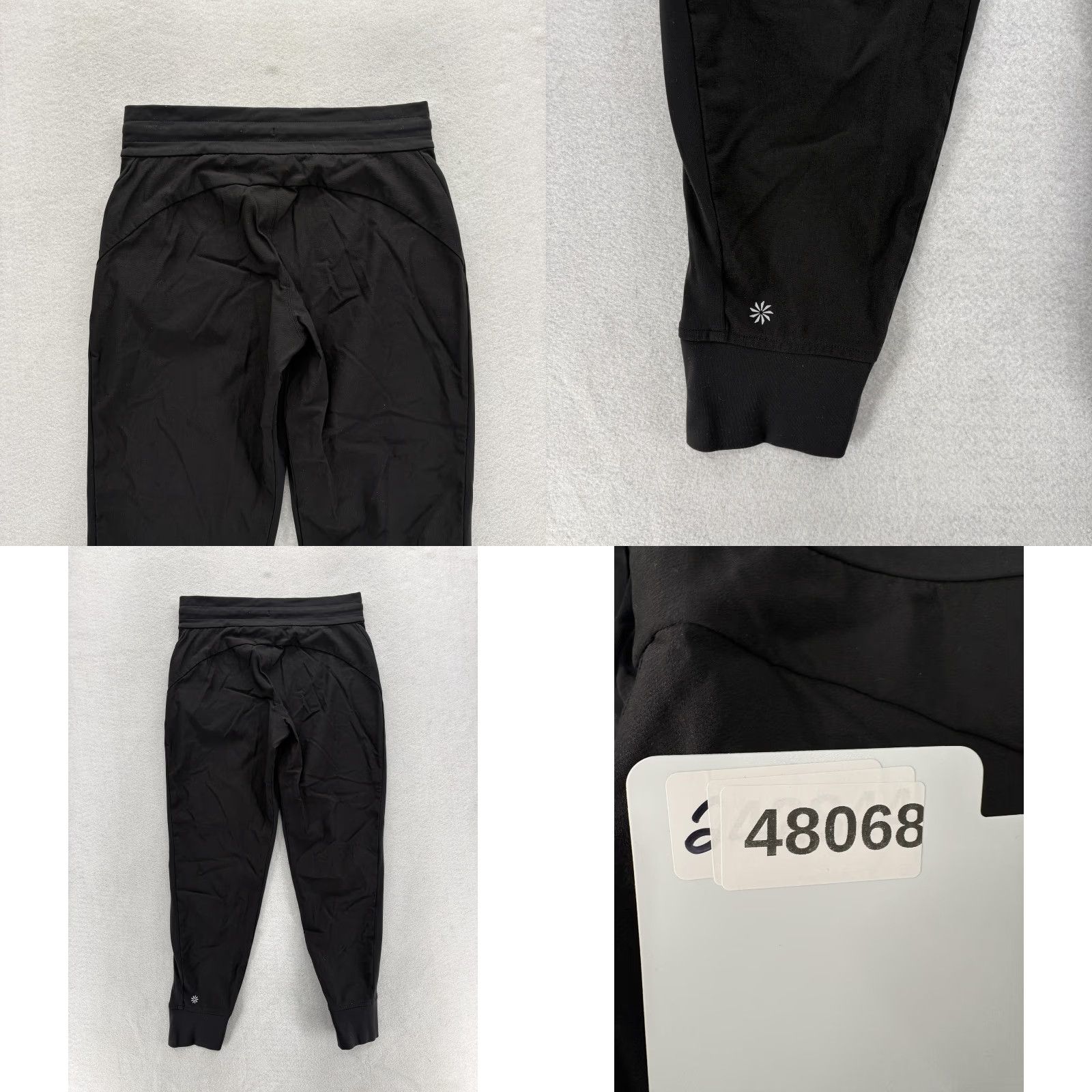 Athleta Athleta Jogger Pants Womens 6P Black Stretch Zip Pockets Tapered Gym Travel Yoga Size 28" / US 6 / IT 42 - 9 Thumbnail