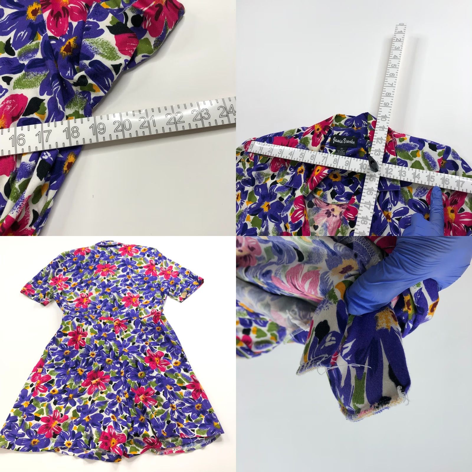 Vintage Jamie Brooke Med Dress Short A-Line V-Neck Rayon Padded Faux Wrap Geometric Vintage VTG No N/A Womens Size M / US 6-8 / IT 42-44 - 9 Thumbnail
