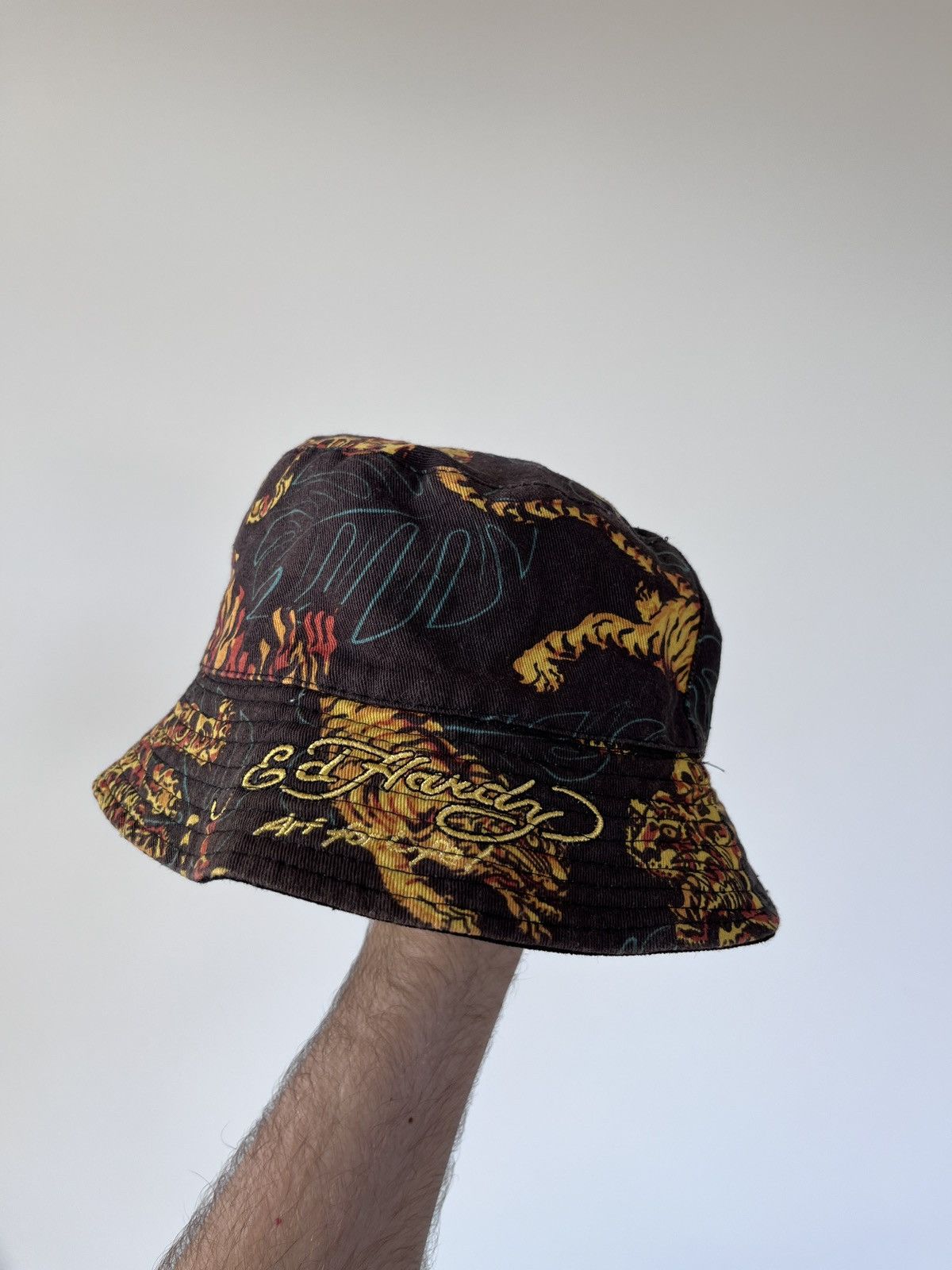 Ed Hardy Ed Hardy Tiger Print Bucket Hat Size ONE SIZE - 9 Thumbnail
