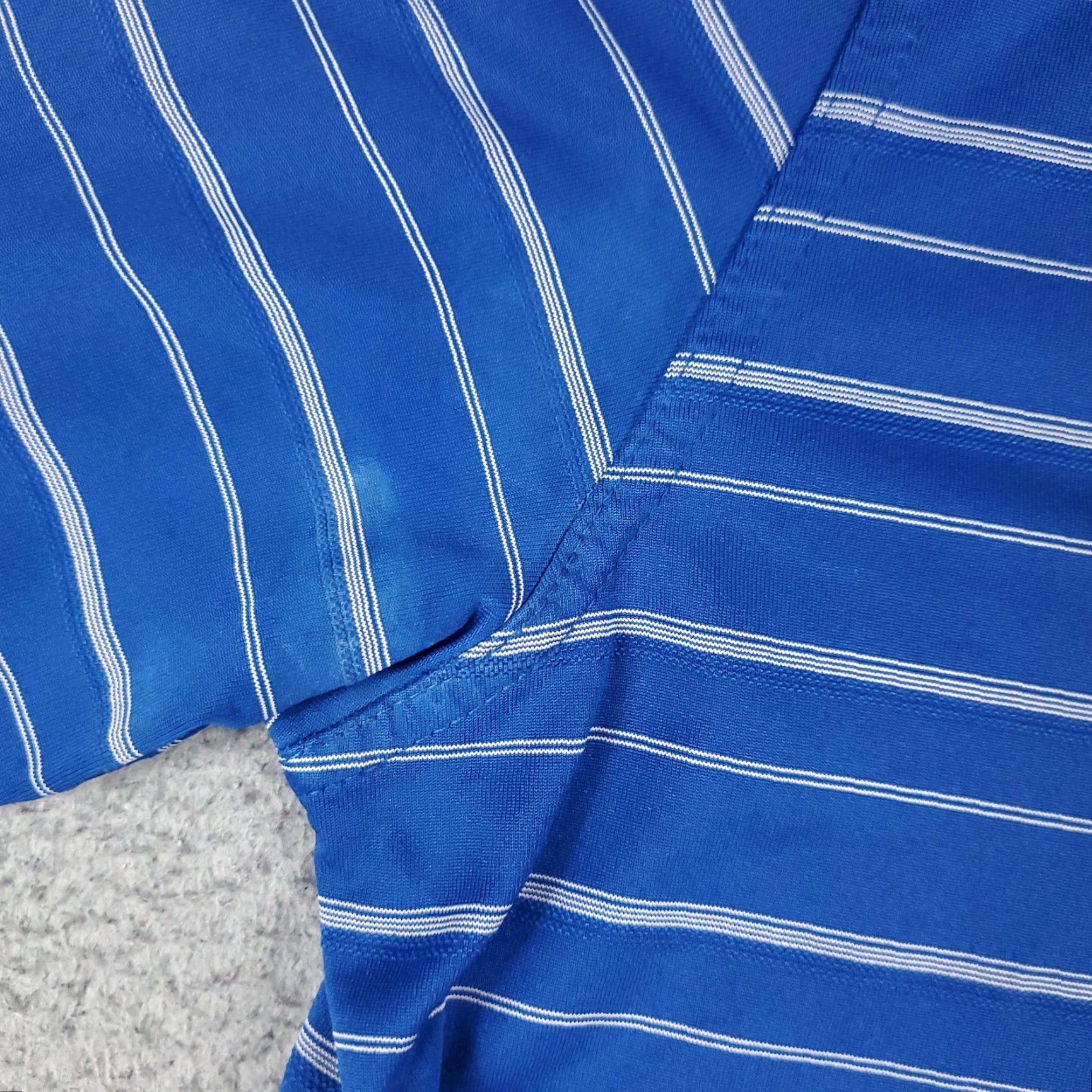 Vintage Greg Norman Polo Shirt Mens L Blue Striped Golf Casual Short Sleeve Polo Shirt Mens Blue Striped L Size US L / EU 52-54 / 3 - 5 Thumbnail