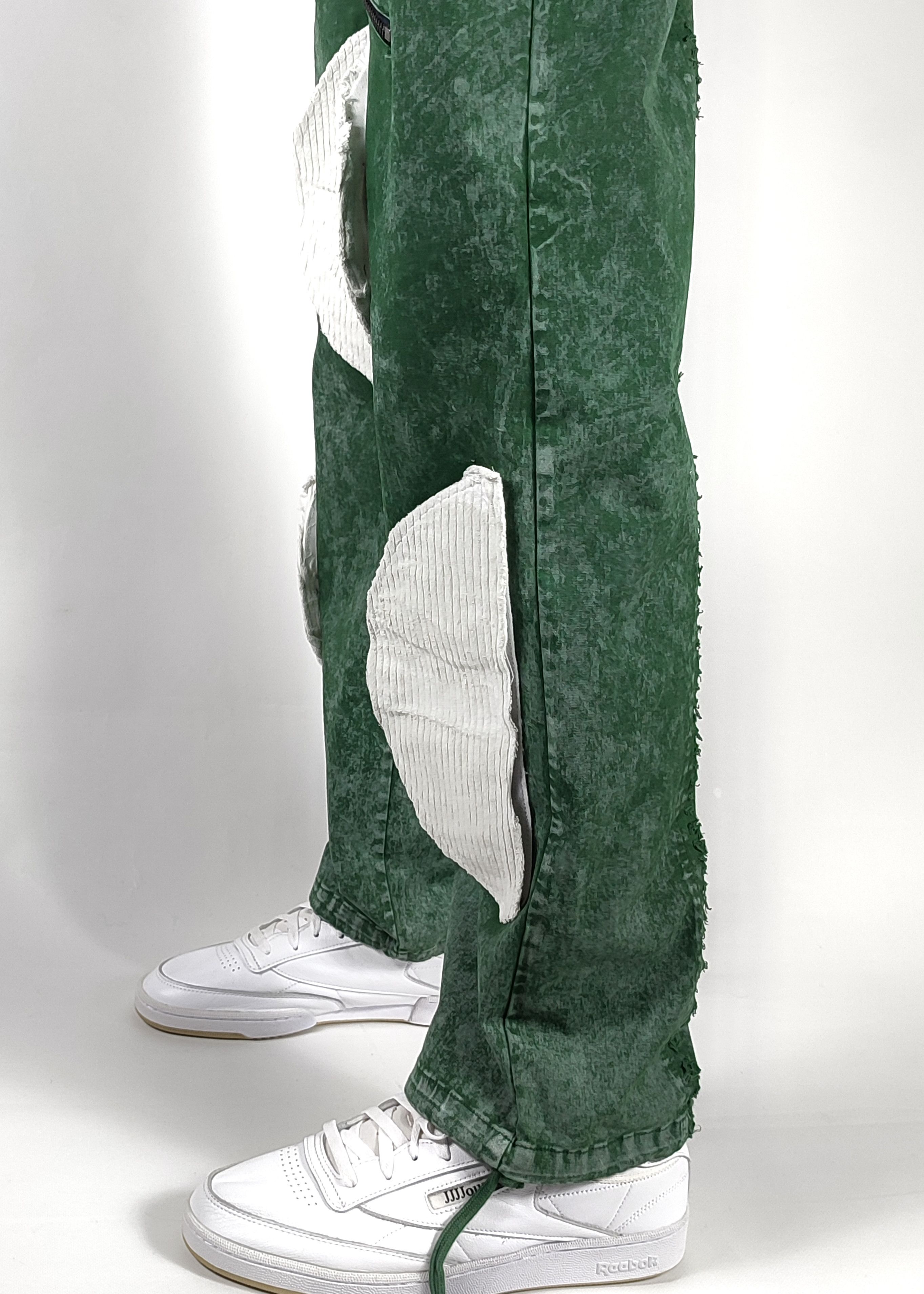 If Six Was Nine Atelier d’Roupa Patchwork Corduroy Garment Dyed Cargo Pants Size US 33 - 6 Thumbnail