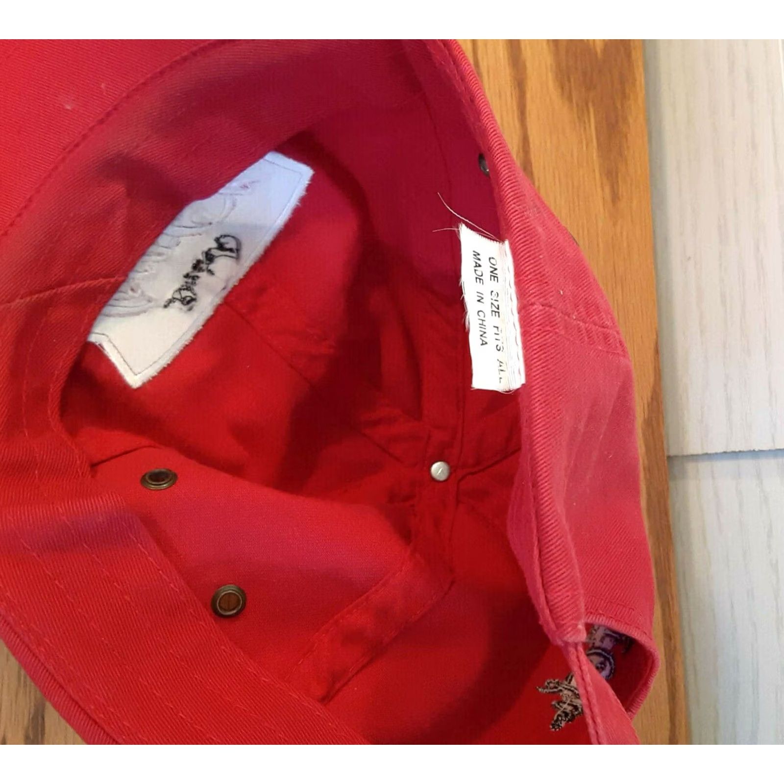 Vintage VINTAGE Coca Cola Red Embroidered Baseball Hat Adjustable Size Strap Mens Adjustable Red 90s Baseball Cap Cotton Size ONE SIZE - 2 Thumbnail