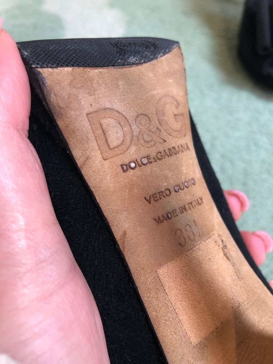 Dolce & Gabbana Dolce & Gabbana Black Peep-Toe Platform Pumps Size US 8.5 / IT 38.5 - 17 Thumbnail