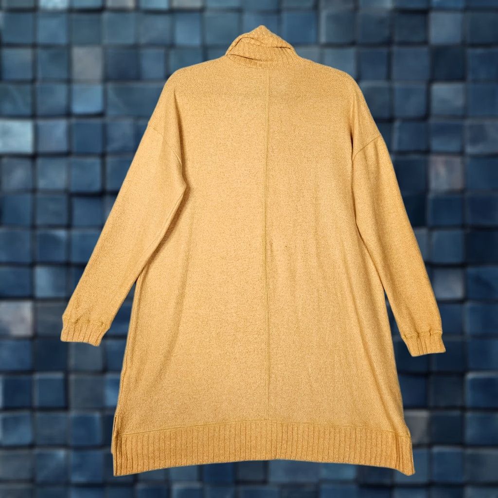 Lulus Lulus Women’s Cowl Neck Sweater Dress Tunic Mustard Camel Long Sleeve Cozy Sz M Beige Solid Mini Dress Mens? Size M / US 6-8 / IT 42-44 - 1 Thumbnail