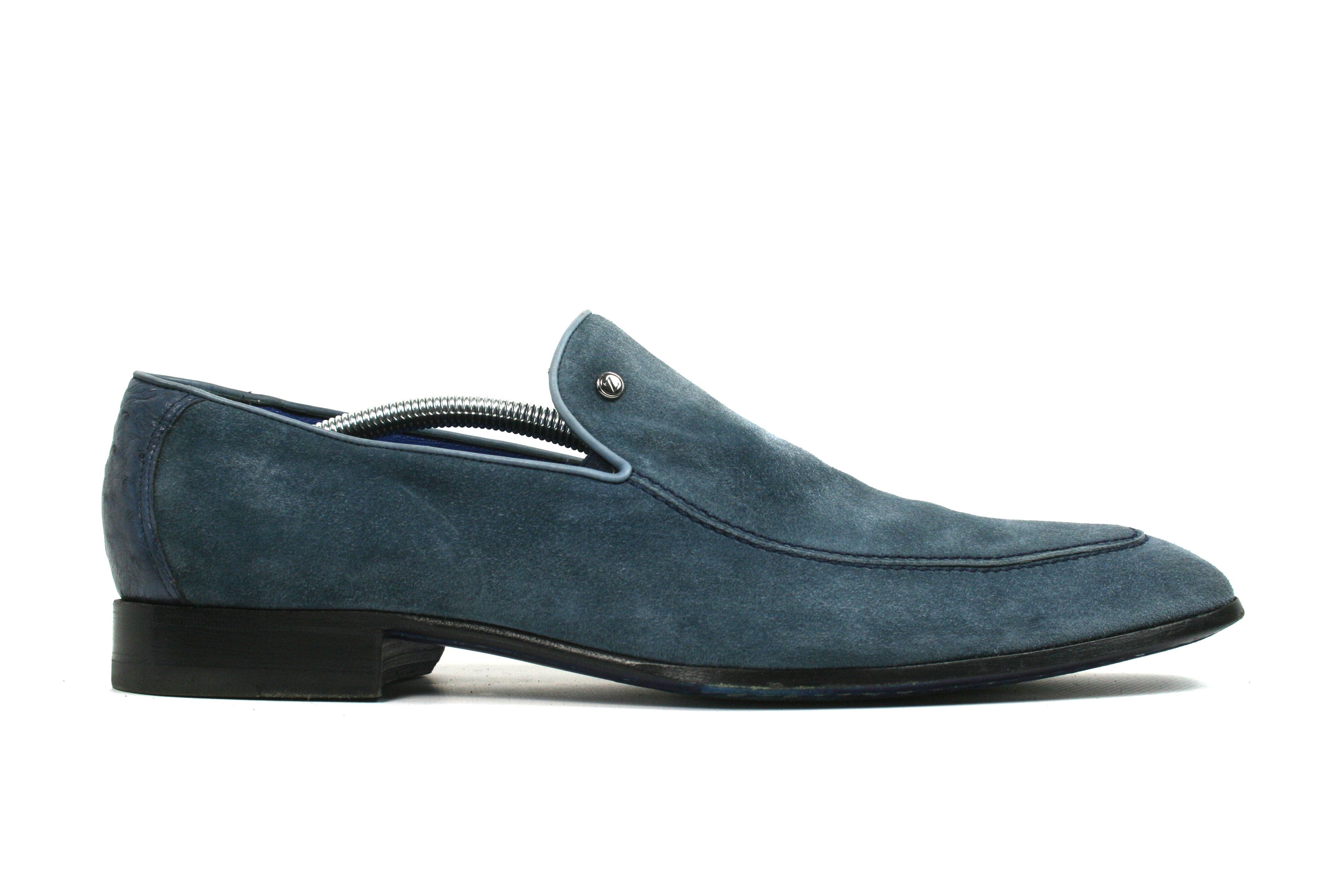 Zilli Suede Ostrich Leather Loafers Size US 11 / EU 44 - 1 Thumbnail