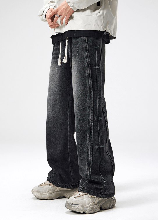 Japanese Brand High street trend washed distressed tie-dyed jeans Size US 32 / EU 48 - 2 Thumbnail
