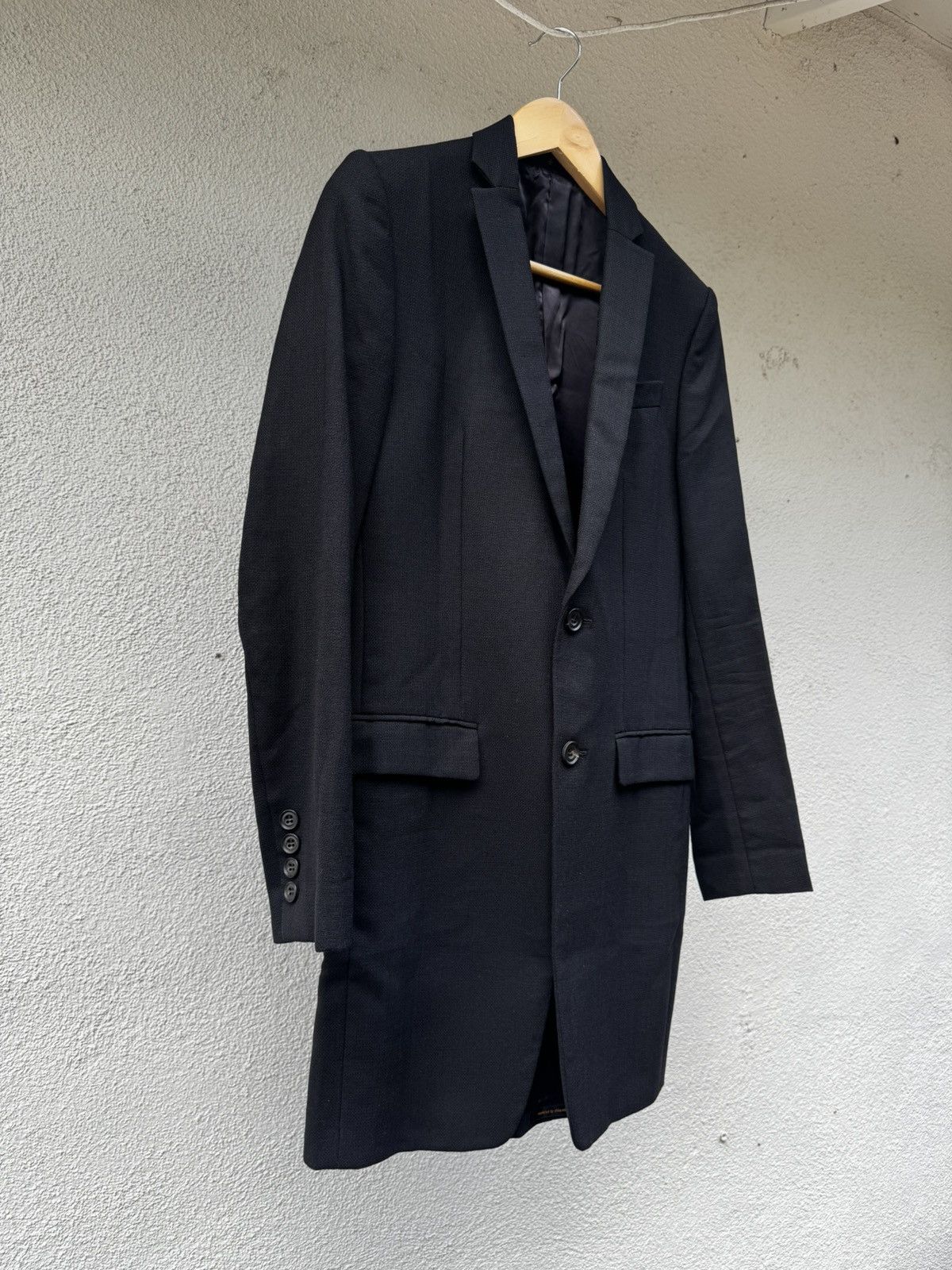 ato ato Long Tailored Jacket, Chesterfield Coat, Single-Breasted Size 44R - 6 Thumbnail