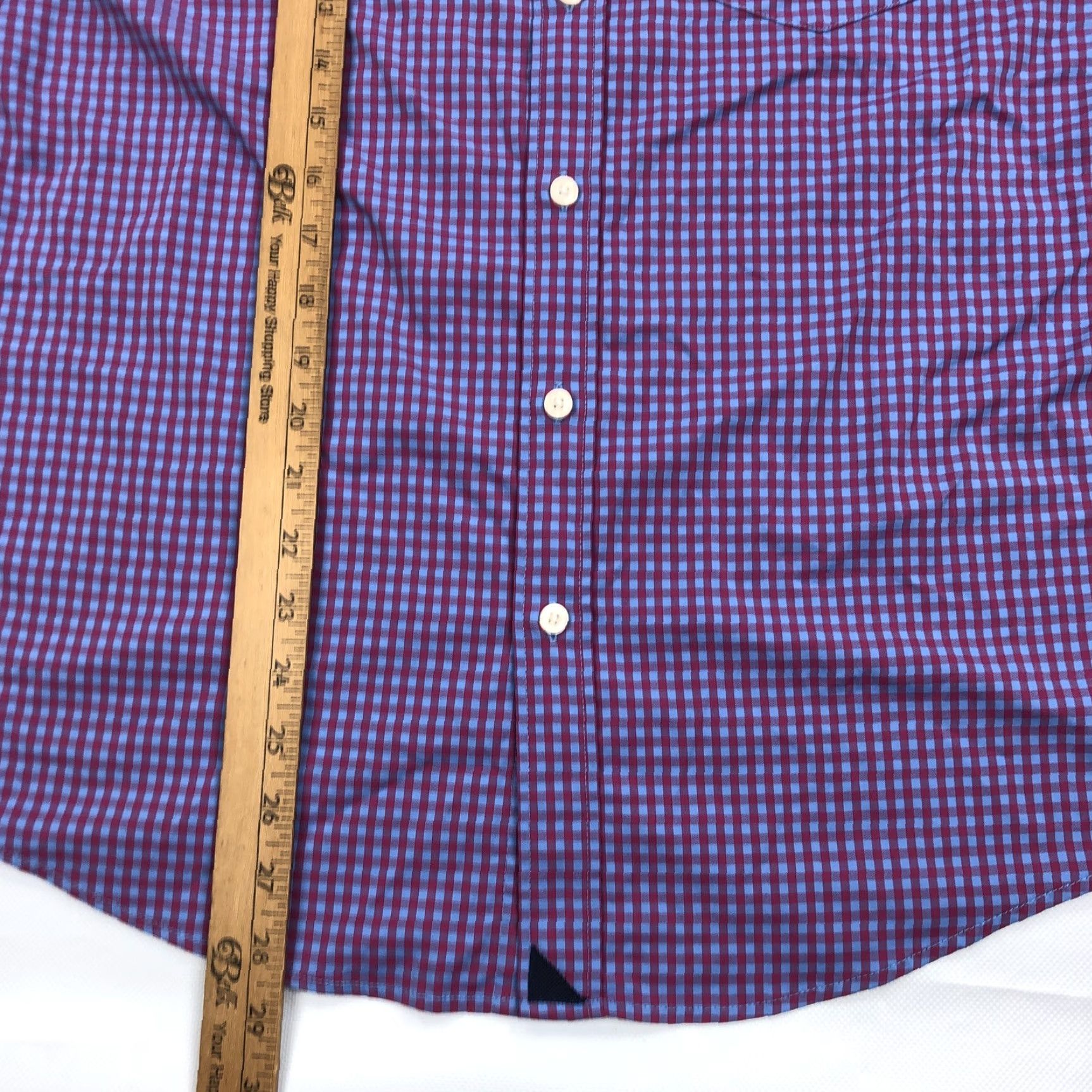 UNTUCKit UNTUCKIT Shirt Men's Large Red Blue Gingham Button-Down Long Sleeve Casual Business Casual Size US L / EU 52-54 / 3 - 6 Thumbnail