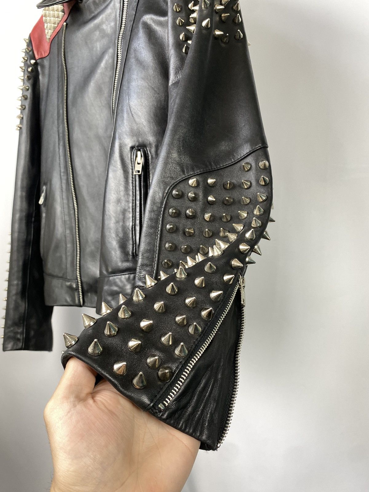 Designer Rare 💣 Serge Pariente Punk Rock Biker Men's Leather Jacket Size US M / EU 48-50 / 2 - 2 Thumbnail