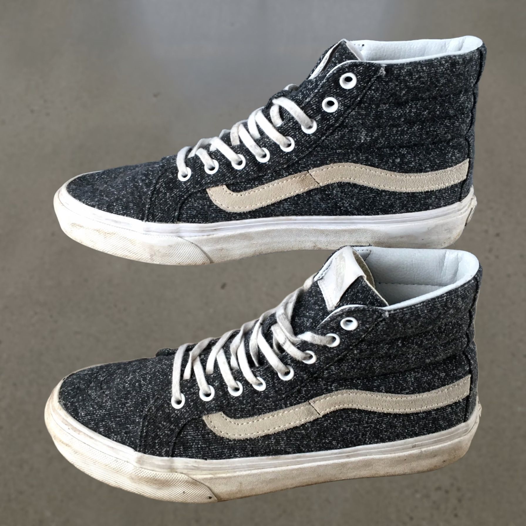 Vans Vans Shoes Mens 6.5 Womens 8 High Top Skate Sneakers Flats Gray Fabric Lace Up Size M / US 6-8 / IT 42-44 - 1 Thumbnail