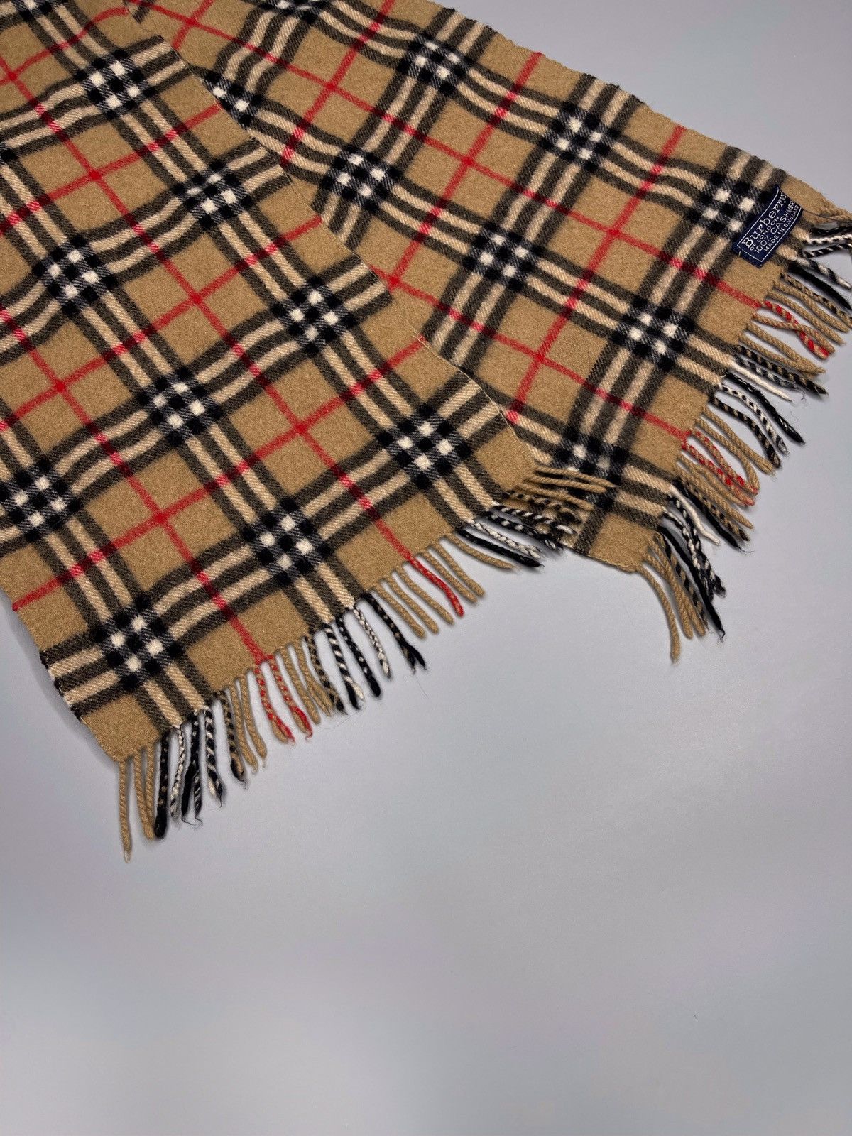 Burberry × Vintage Vintage Burberry Cashmere Scarf Nova Check Size ONE SIZE - 6 Thumbnail