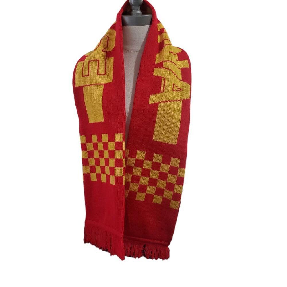 Designer CT1767 Espana Winter Scarf Red and Yellow Size ONE SIZE - 2 Thumbnail