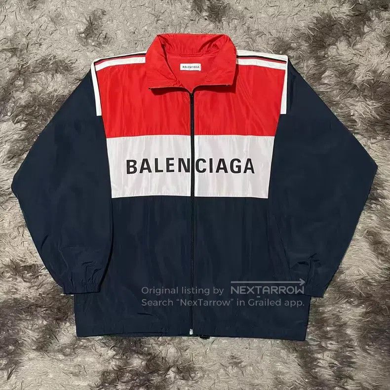 Balenciaga Balenciaga Red, White, and Blue Color Block Windbreaker Size XS / US 0-2 / IT 36-38 - 1 Thumbnail