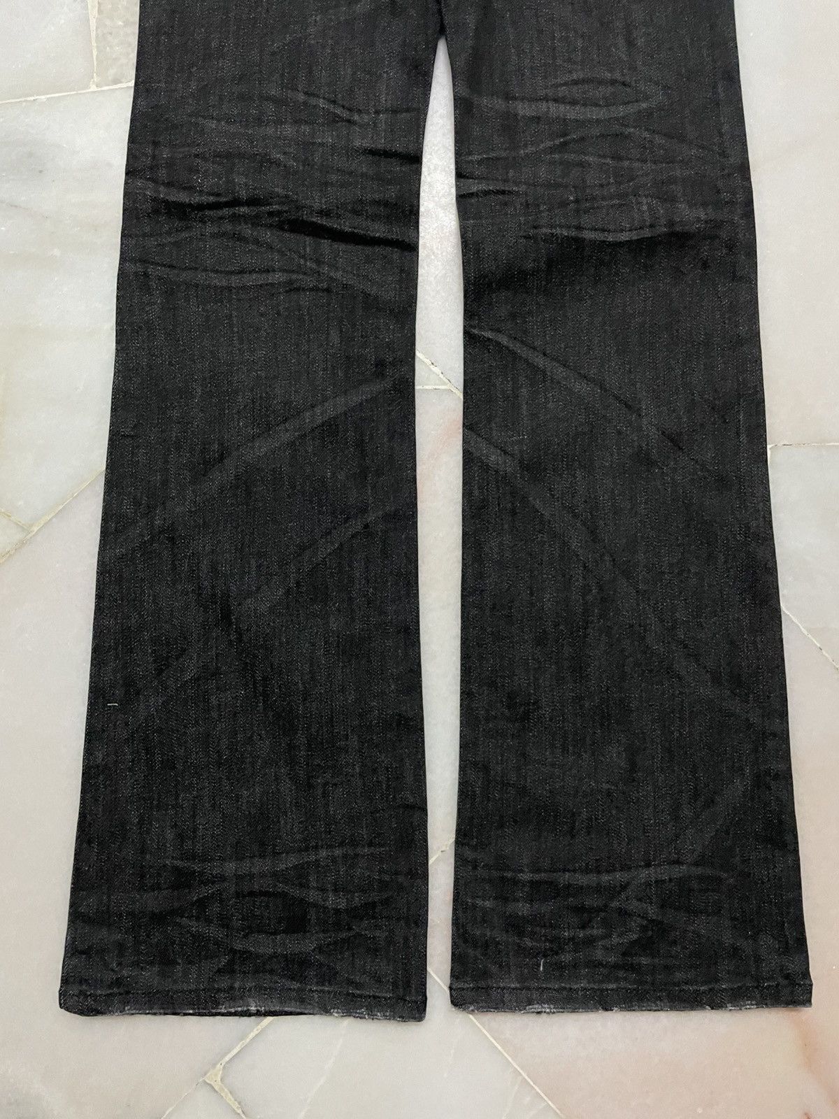 Vintage 💥Flared💥Japanese Mudwash Bell Bottom Classic Bootcut Black Size 26" / US 2 / IT 38 - 12 Thumbnail
