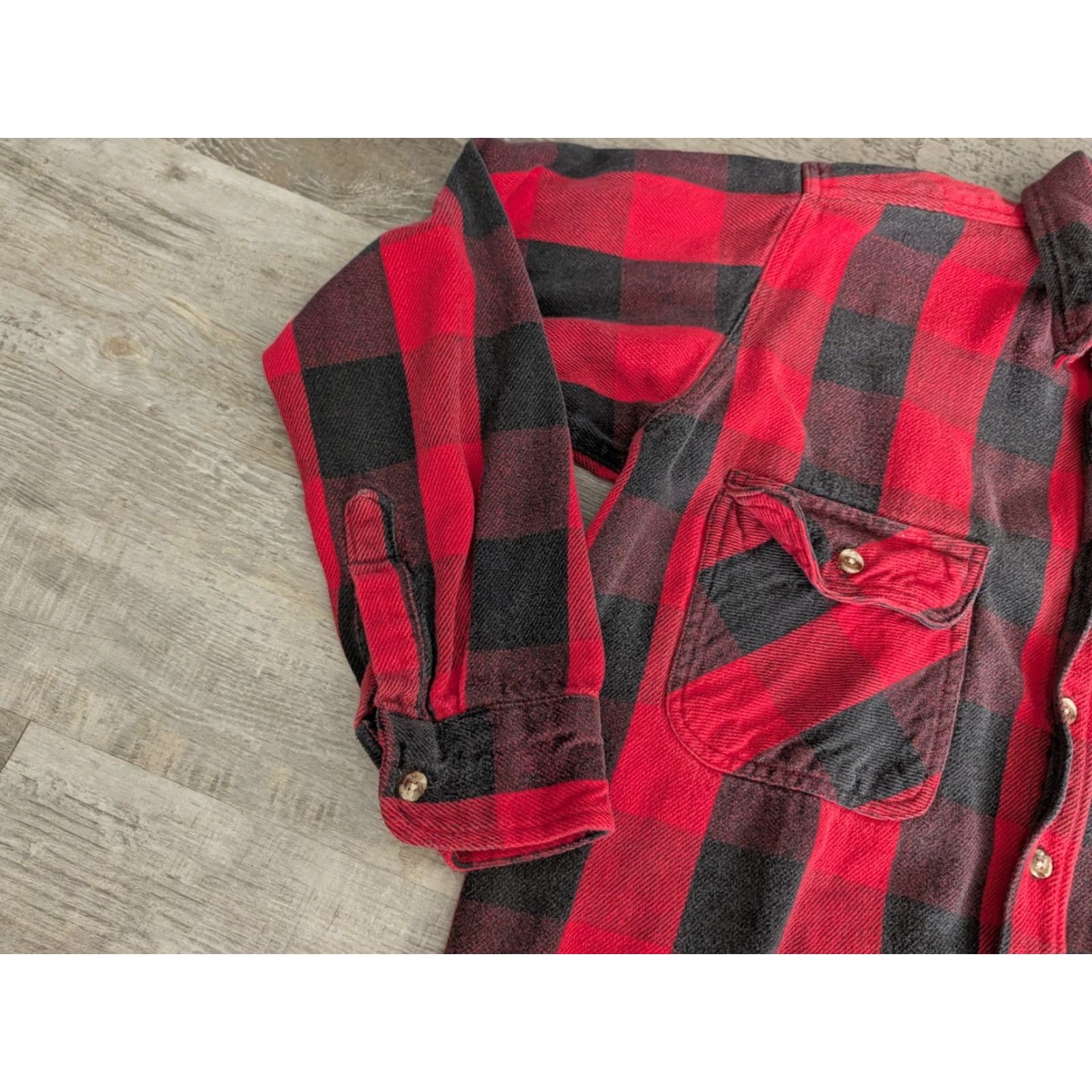 Vintage VINTAGE Five Brother Shirt Mens M Red Check Flannel Button-Up Heavy Cotton 90s Outdoors USA Size US M / EU 48-50 / 2 - 4 Thumbnail