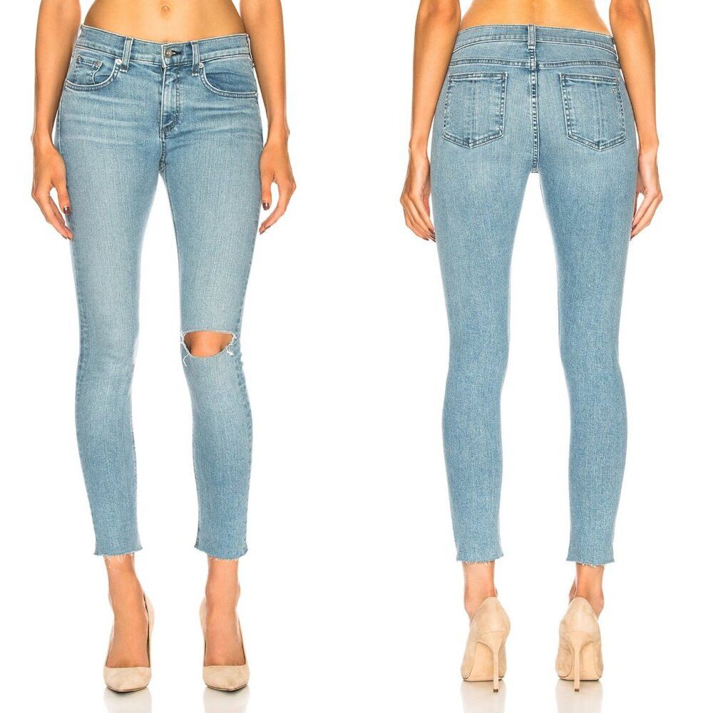 Rag & Bone Rag & Bone Mid-Rise Ankle Skinny Jeans In Lena Size 27 Size 27" / US 4 / IT 40 - 1 Thumbnail
