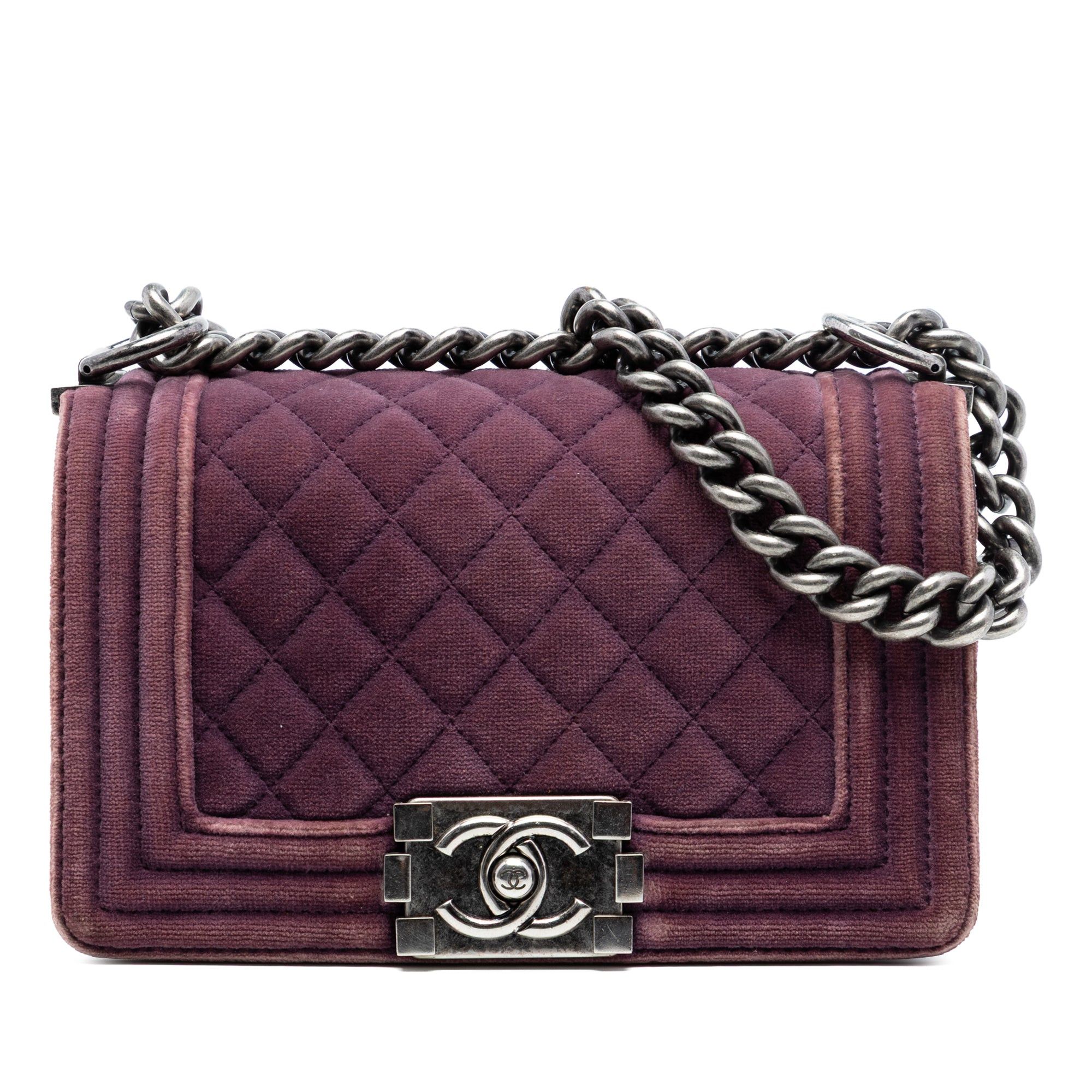 Chanel Small Quilted Velvet Boy Flap Size ONE SIZE - 1 Thumbnail