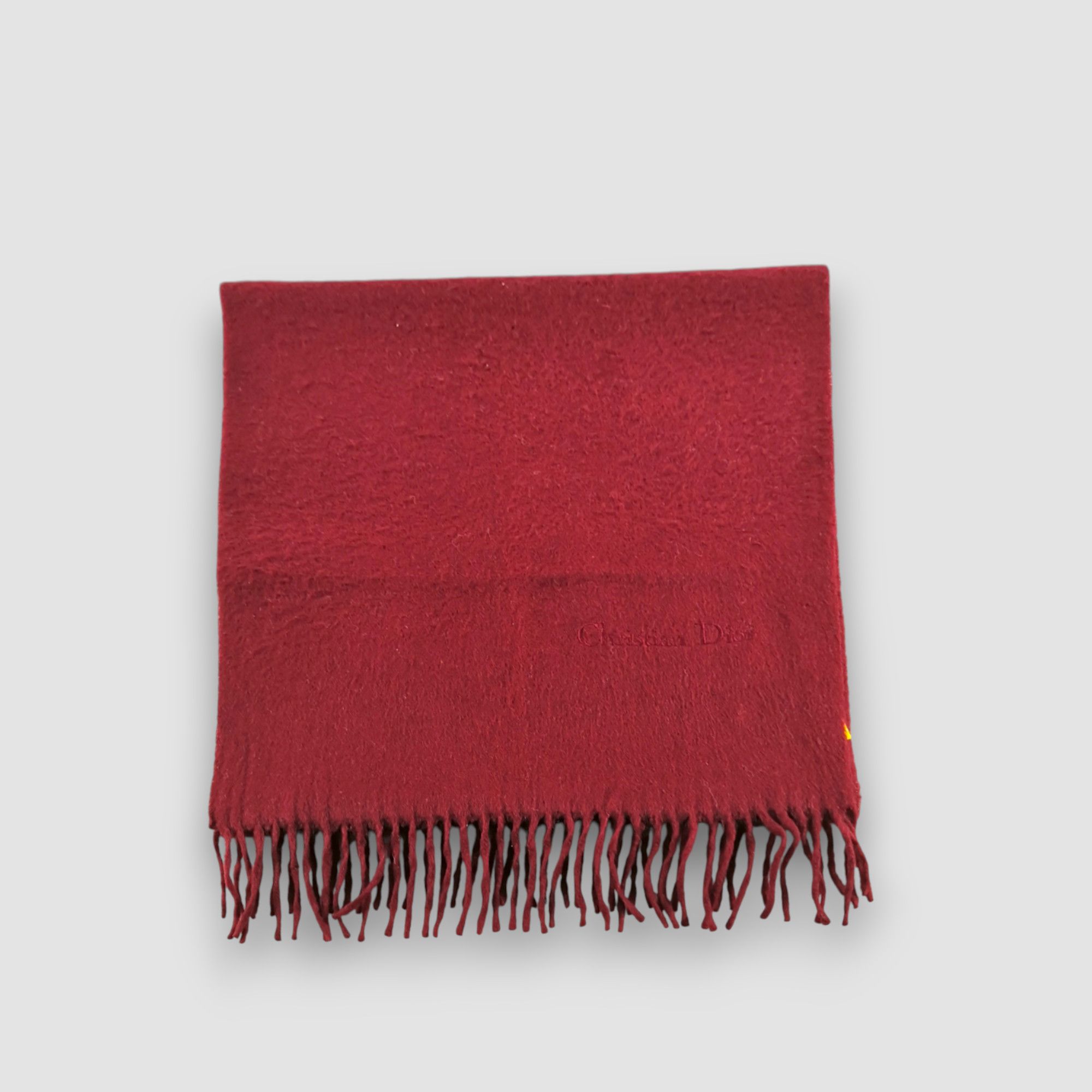 Christian Dior Monsieur Vintage Christian DIOR Scarf Wool Warmer Fringe Scarves Size ONE SIZE - 2 Thumbnail