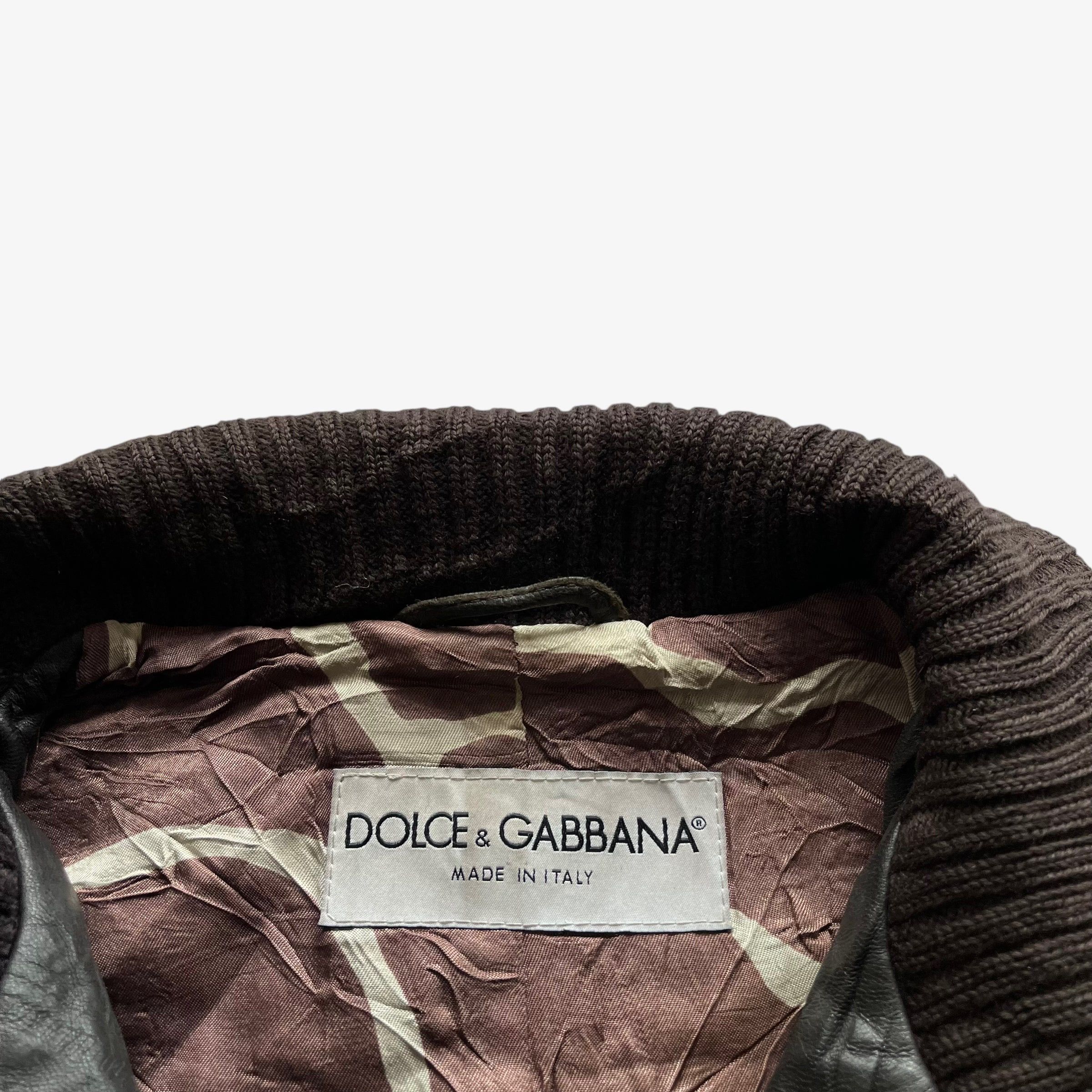 Dolce & Gabbana Vintage 90s Women's Dolce & Gabbana Dark Brown Leather Coat Size M / US 6-8 / IT 42-44 - 2 Thumbnail