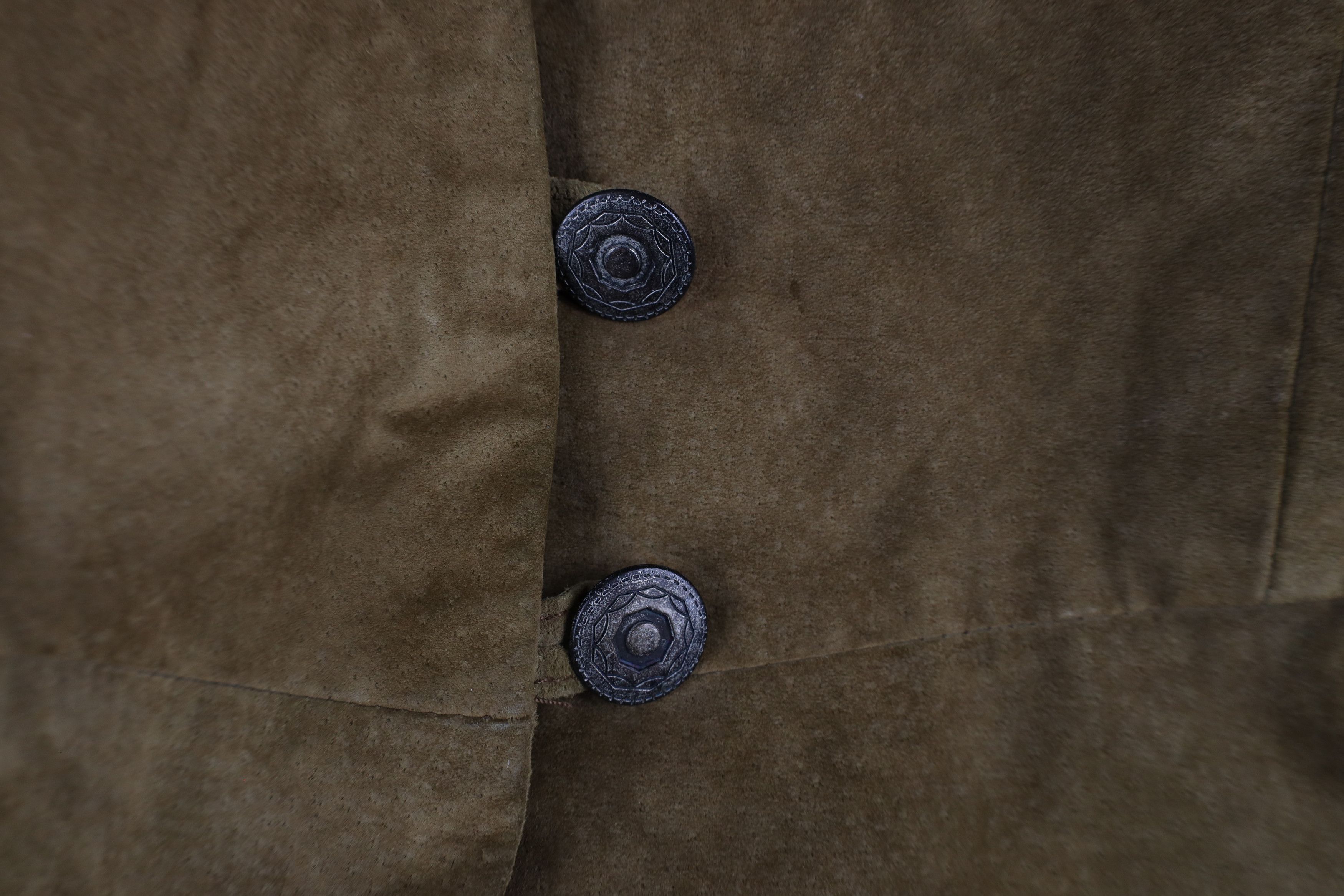 Vintage Vintage 90s Streetwear Suede Leather Military Style Vest Size S / US 4 / IT 40 - 6 Thumbnail