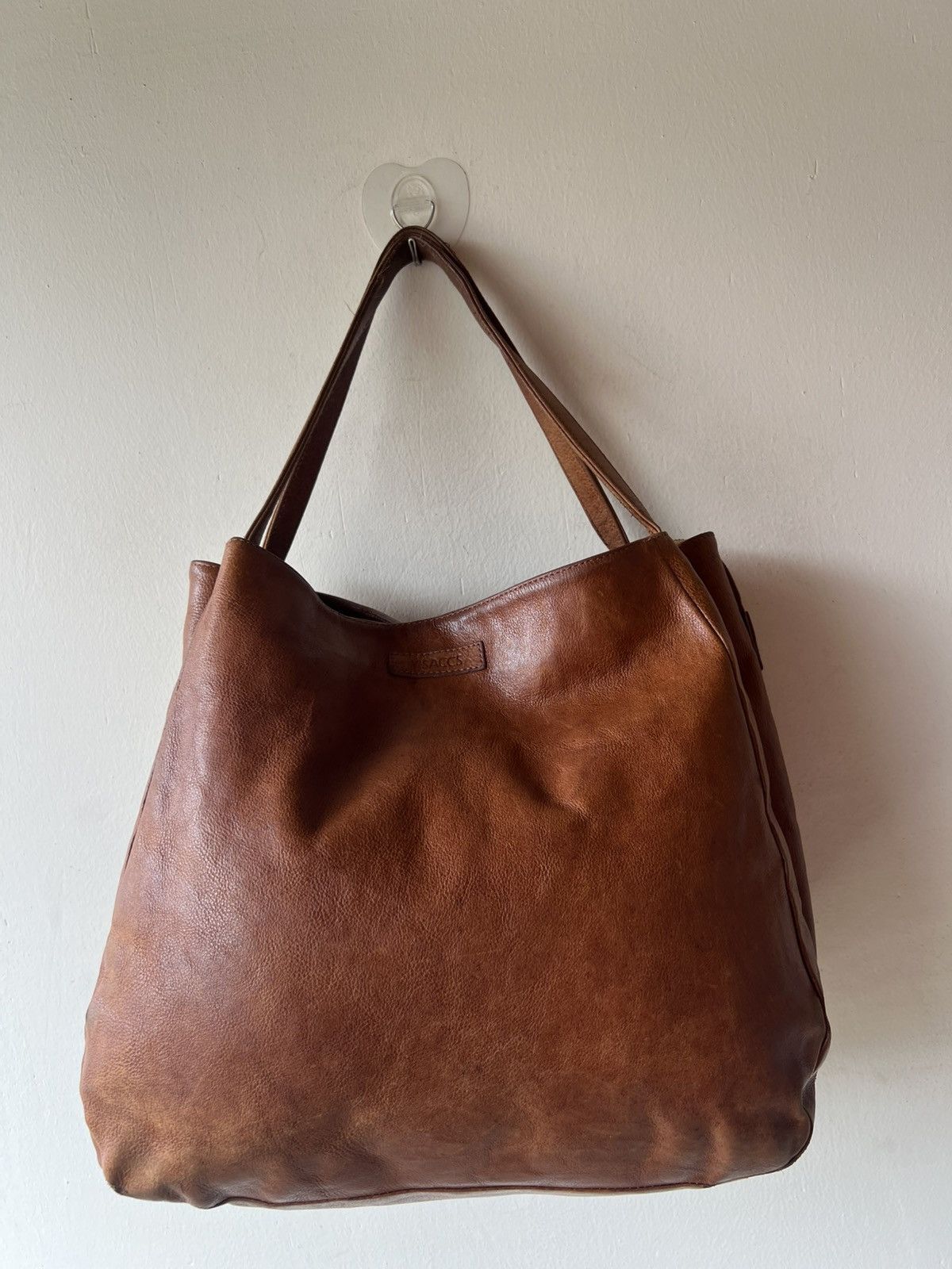 Leather 2000s Yohji Yamamoto Y’saccs Faded Patina Leather Bag Size ONE SIZE - 1 Thumbnail