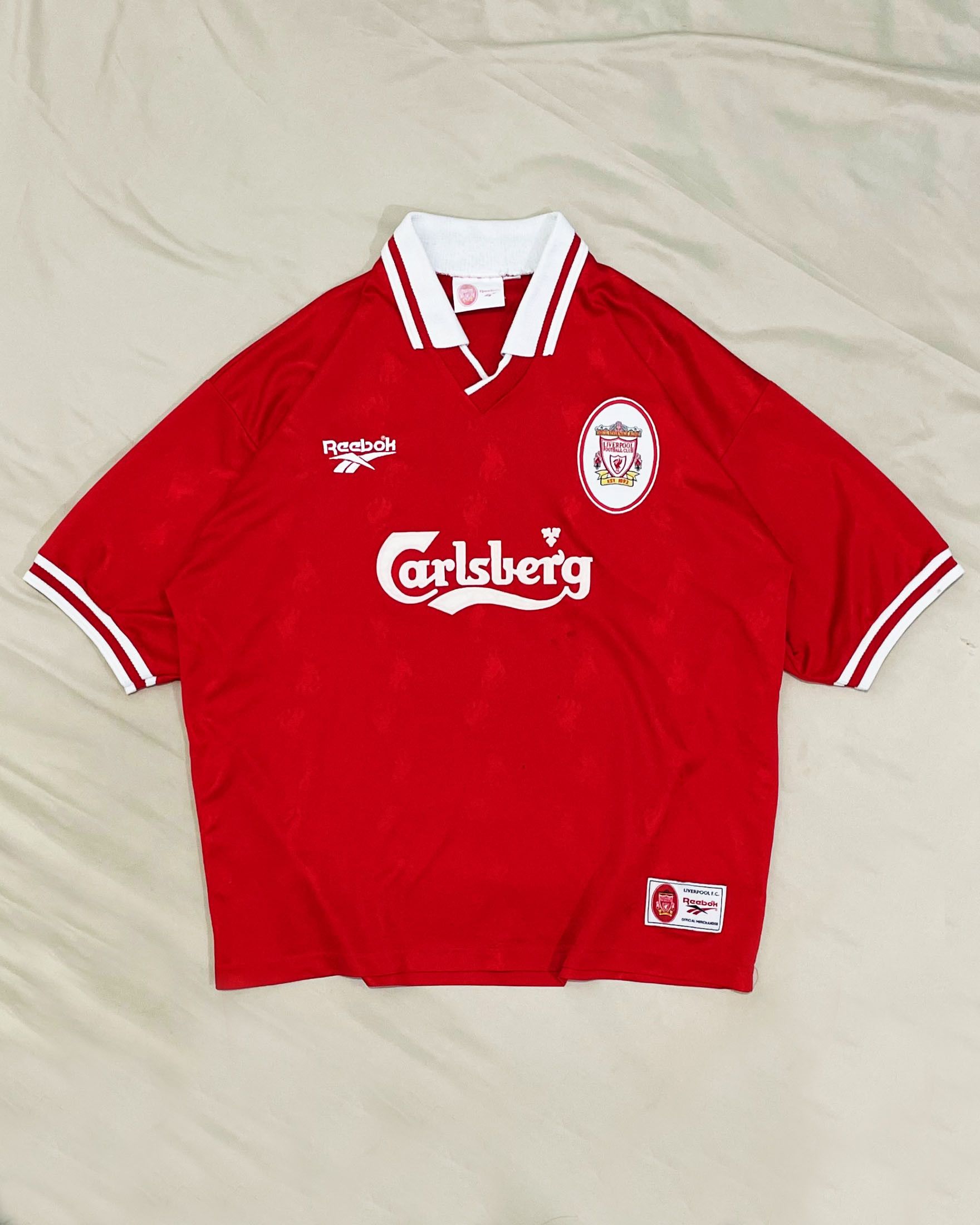 Reebok Liverpool FC Home Kit 1996 1997 1998 Size US XXL / EU 58 / 5 - 1 Thumbnail