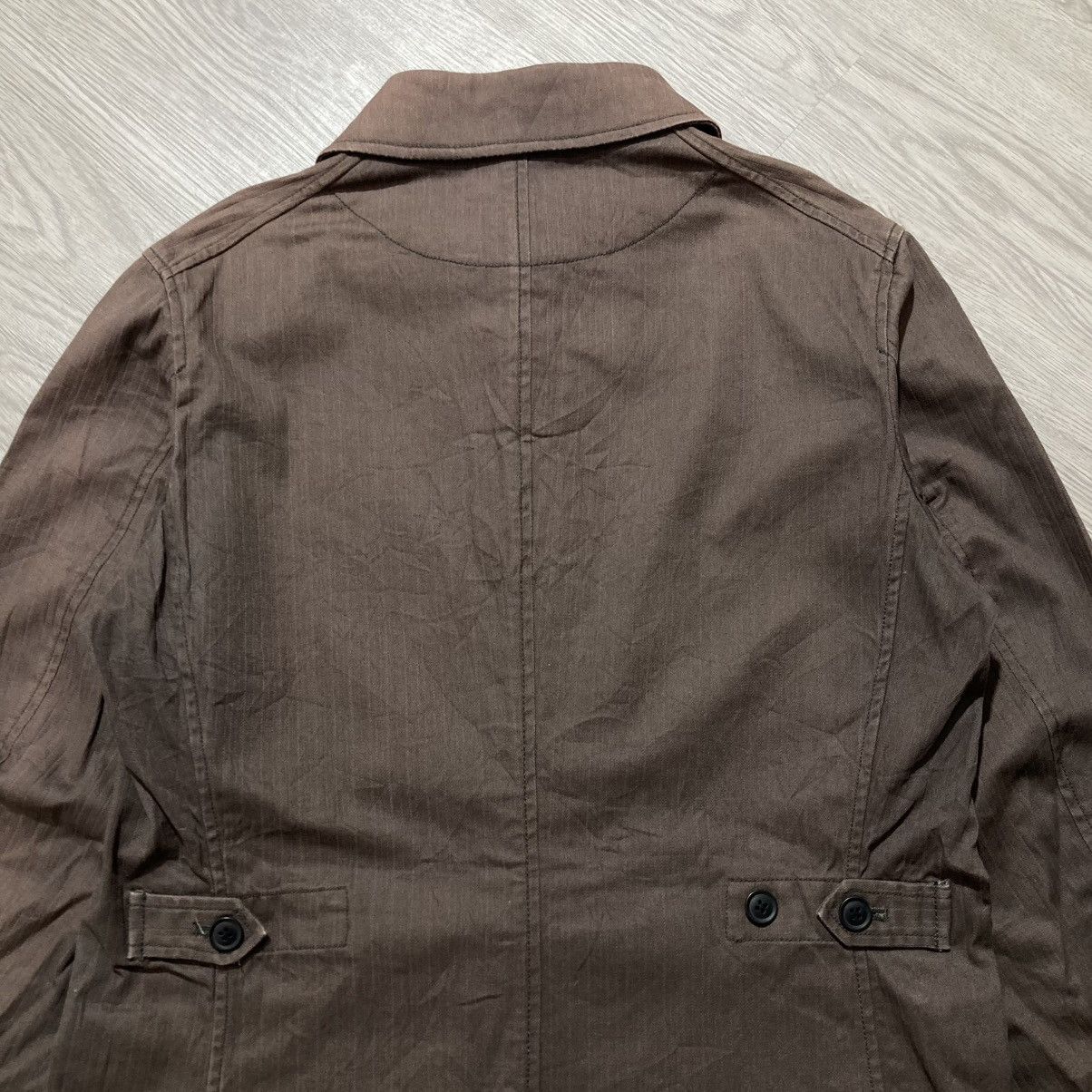 Michel Klein Vintage Michel Klein Homme Paris Coated Jacket Brown Luxury Size US L / EU 52-54 / 3 - 14 Thumbnail