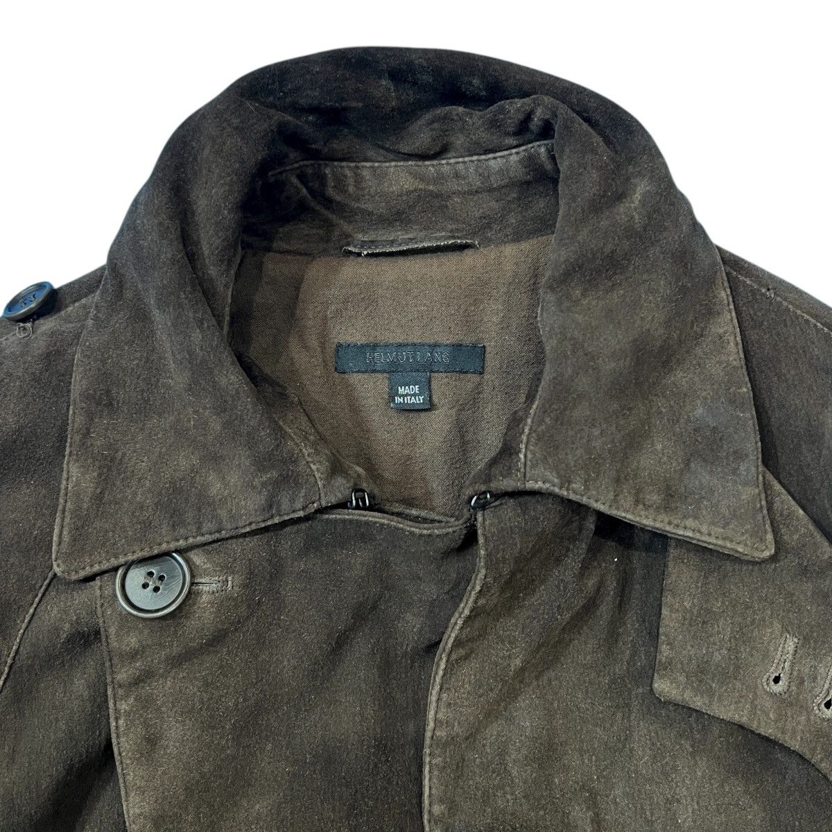 Helmut Lang HELMUT LANG 2004AW Suede Leather Coat Jacket Size US S / EU 44-46 / 1 - 6 Thumbnail