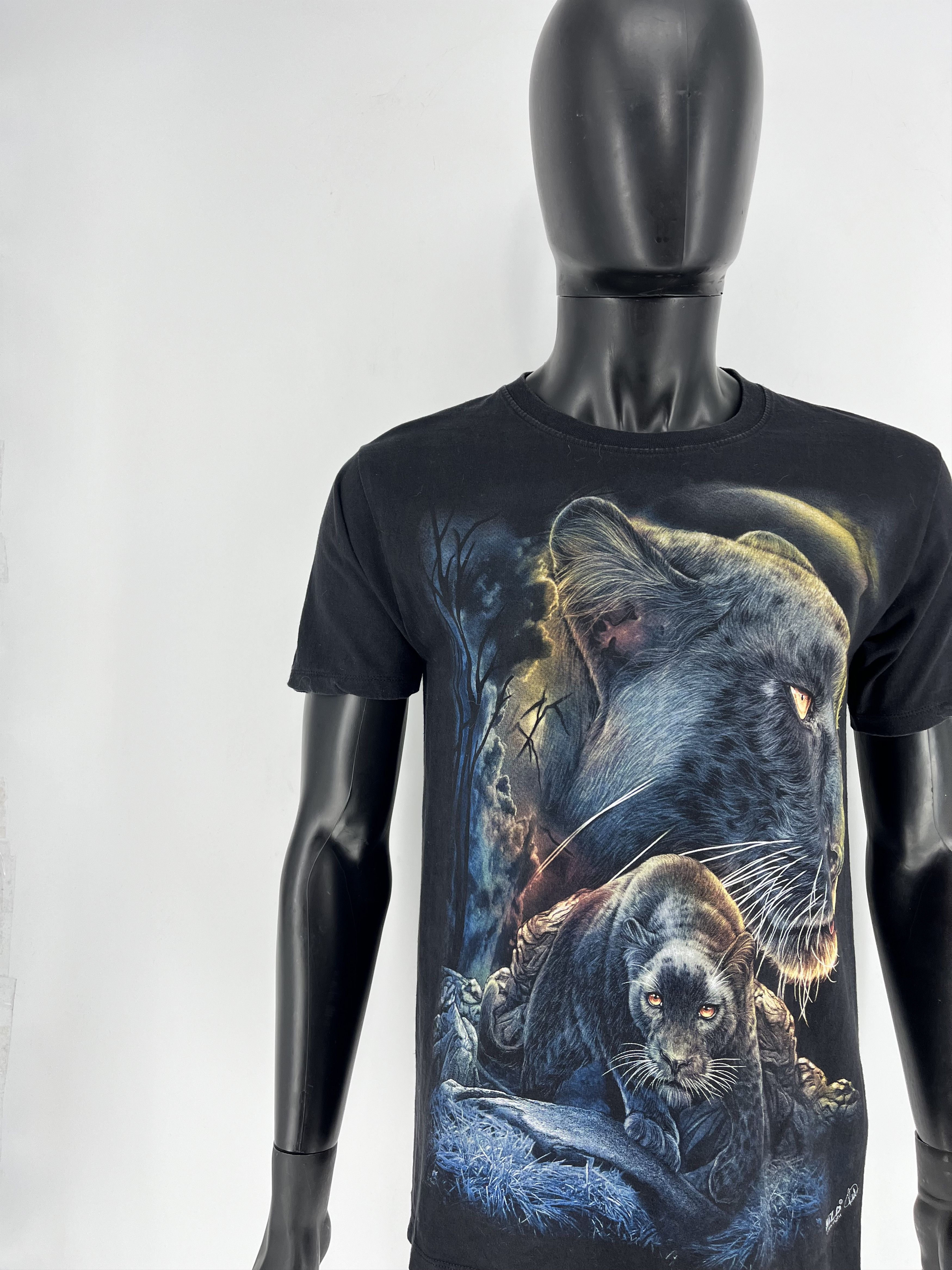 Vintage Vintage Y2K 90s Painted Tiger Face Graphic T-shirt Size US M / EU 48-50 / 2 - 8 Thumbnail