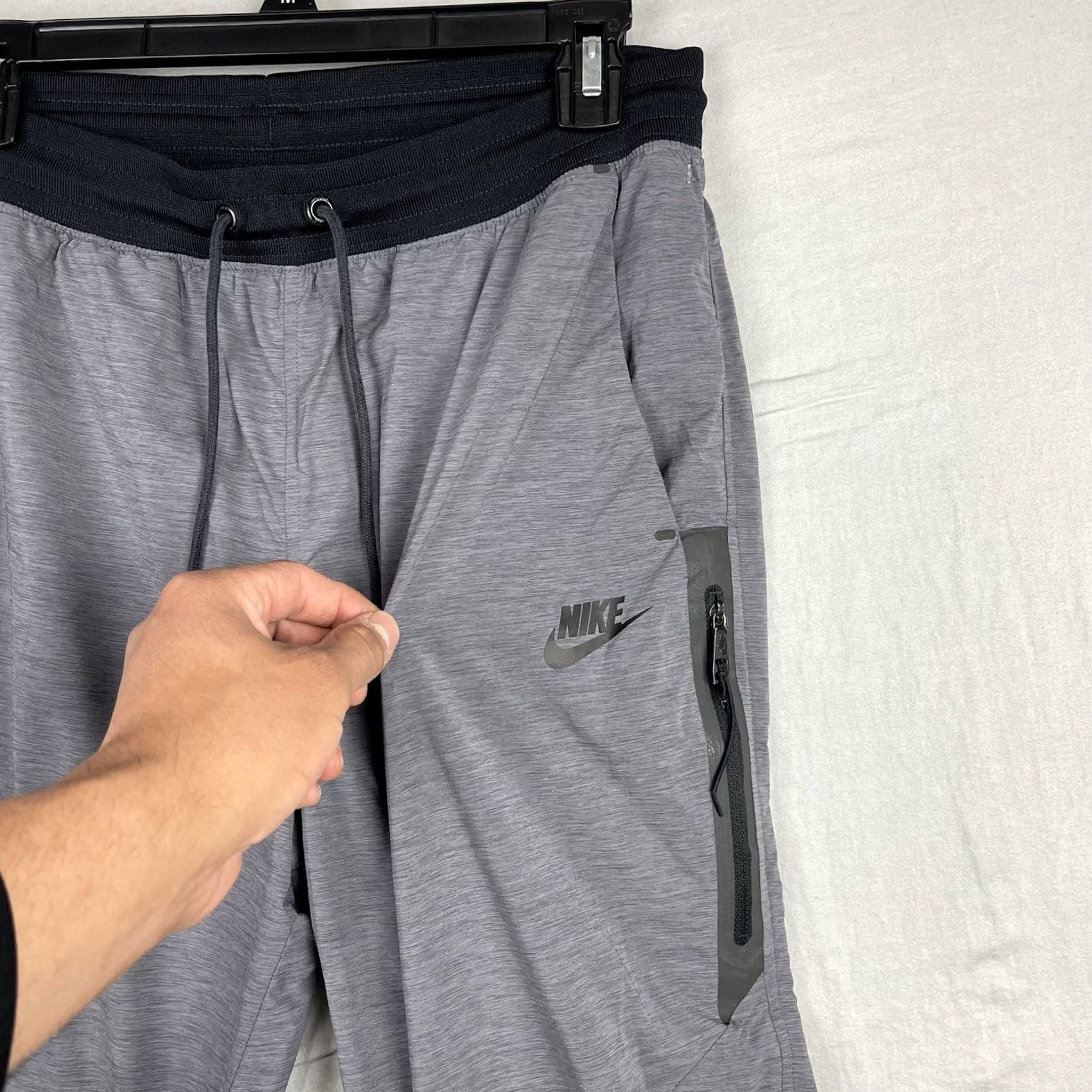 Nike Nike Joggers Womens Medium Bonded Woven Pants Tapered Sportswear Grey Size 32" / US 10 / IT 46 - 5 Thumbnail
