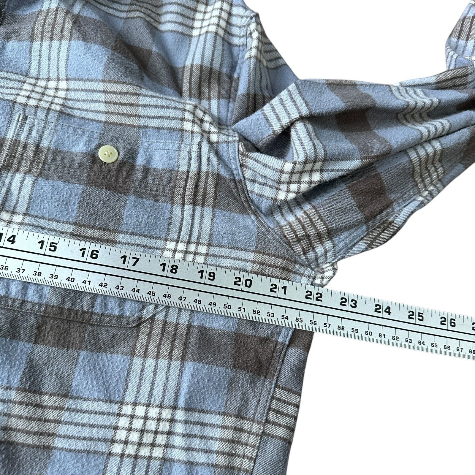 J.Crew J.Crew Flannel Shirt Mens Medium Gray Blue Plaid Button Up Size US M / EU 48-50 / 2 - 7 Thumbnail