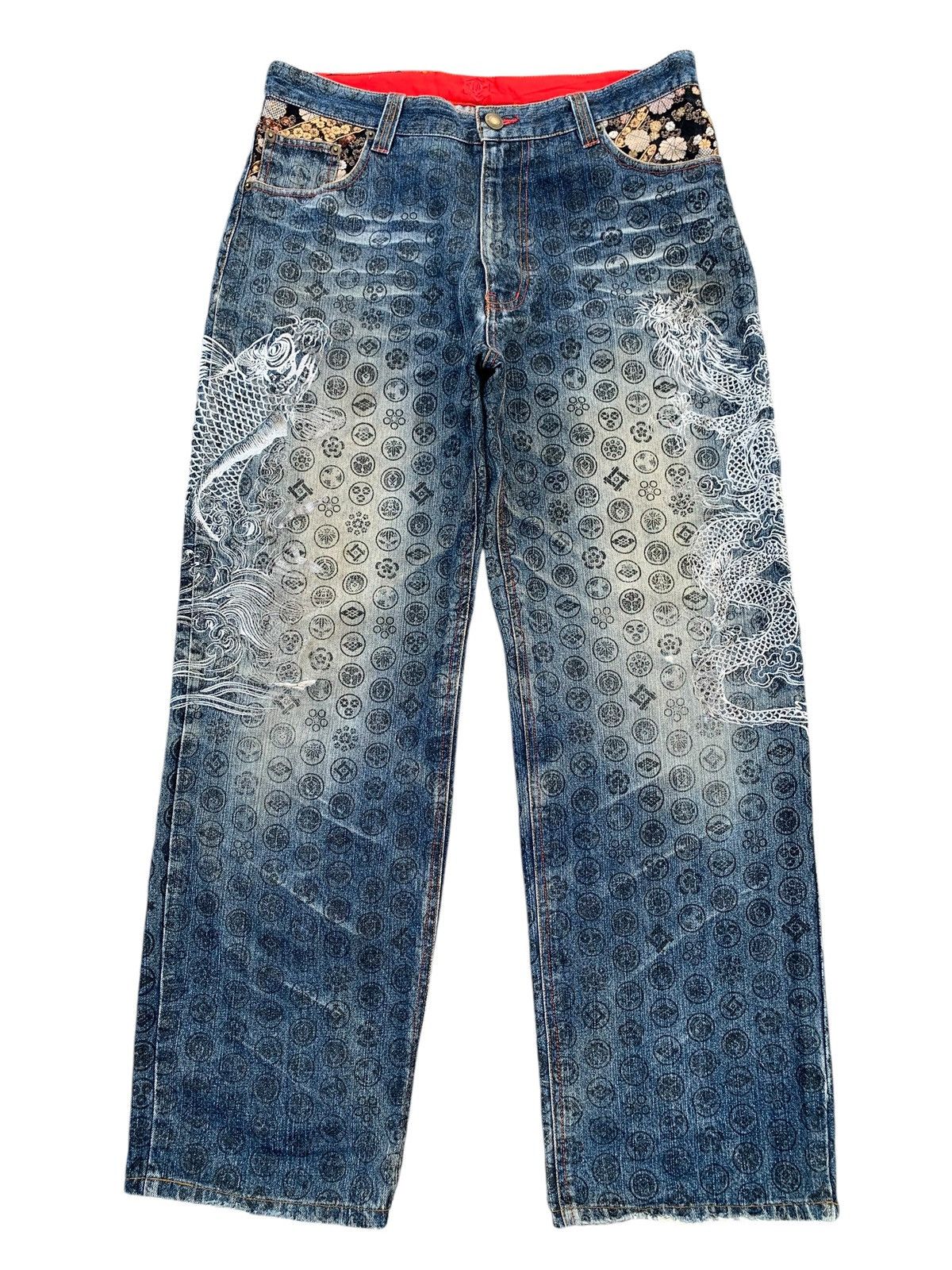 Kapital THE JAPANESE TRADITION EMBRIODERED KOI DRAGON LIKE KARAKURI Size US 34 / EU 50 - 1 Thumbnail