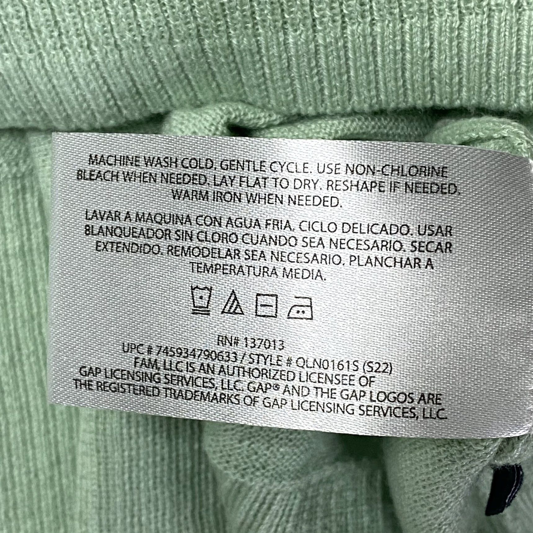 Gap GAP Lightweight V-Neck Sweater Women's XS Sage Green Knit Pullover Long Sleeve Size XS / US 0-2 / IT 36-38 - 7 Thumbnail